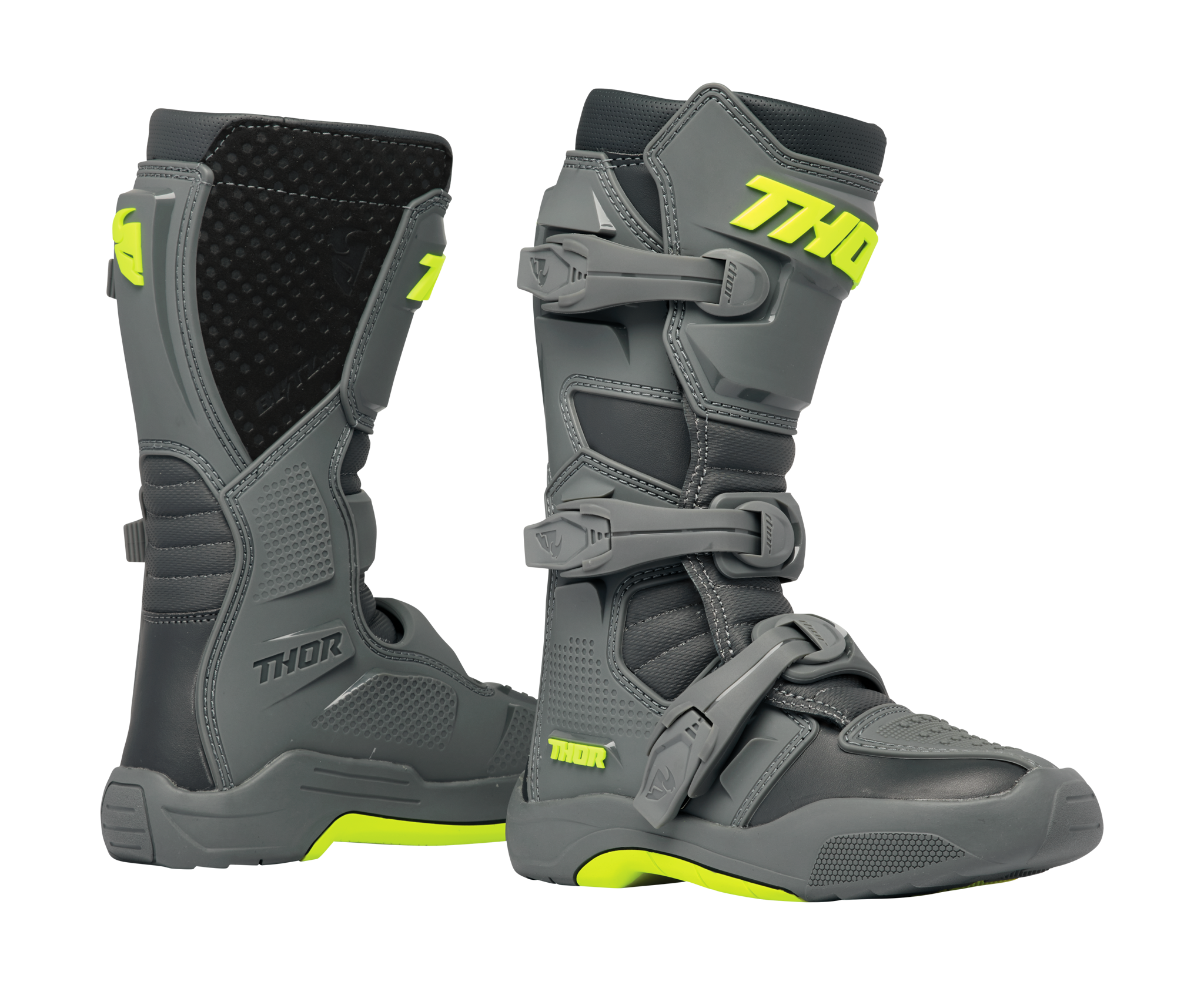 Thor Youth Motocross Boots Blitz XR - Grey / Charcoal