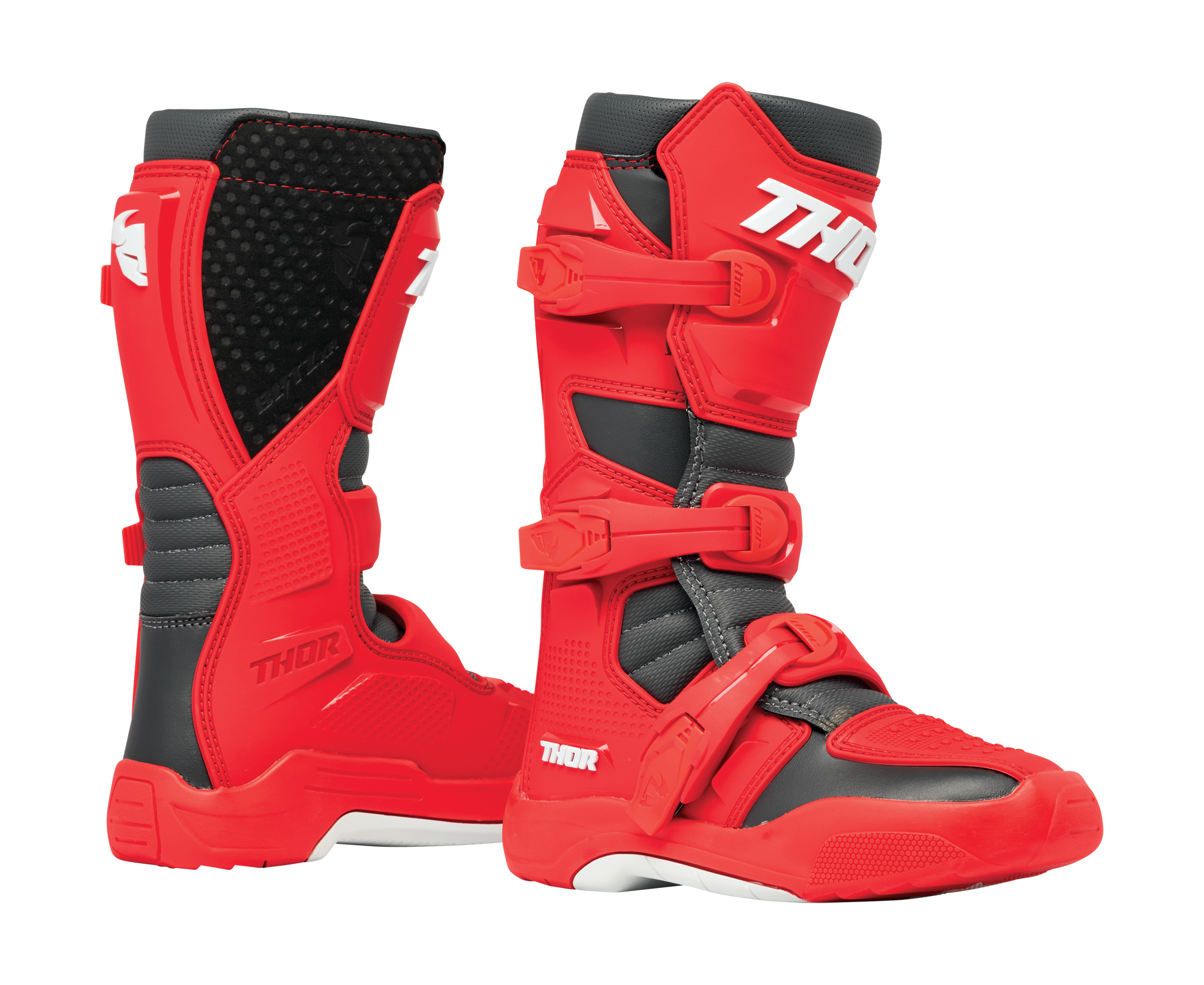 Thor Youth Motocross Boots Blitz XR - Red / Charcoal