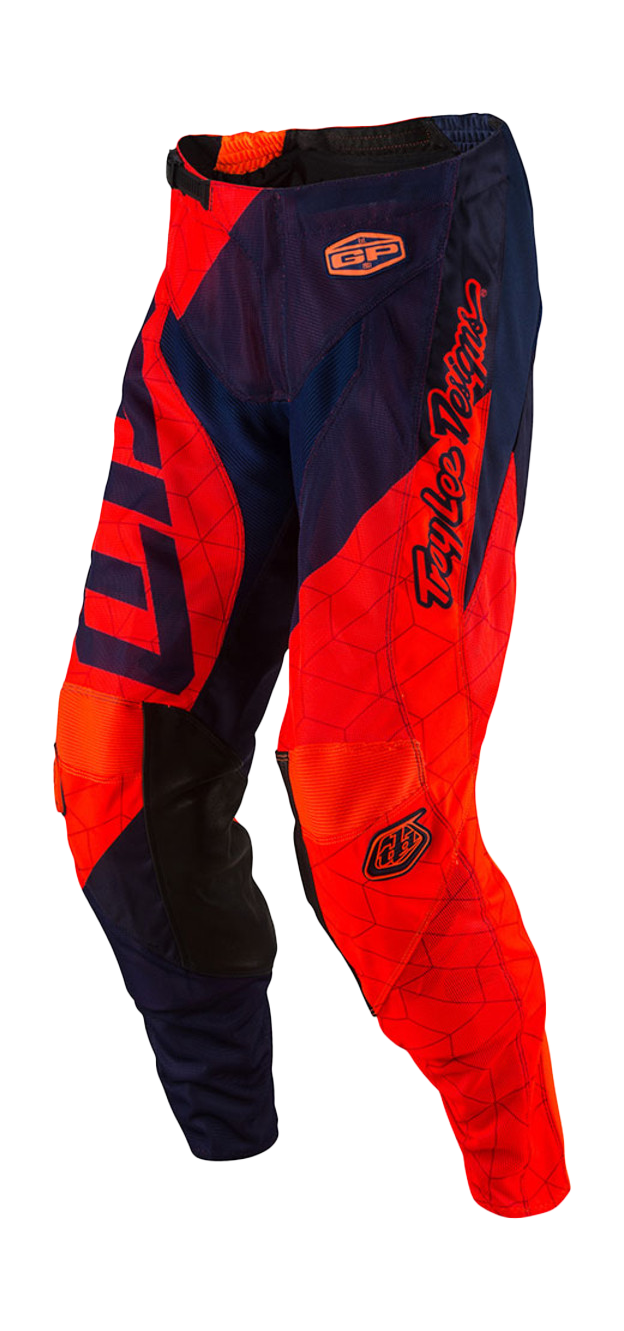 Troy Lee Designs Motocross Pants GP Air Quest - Flo Orange / Navy