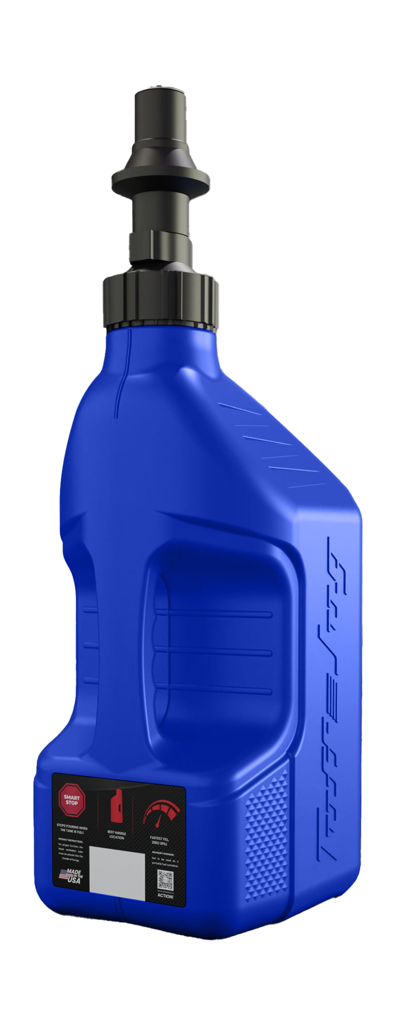 Tuff Jug Fuel Can Gen 3 Quick-Fill Cap - Blue / Black - 10 L