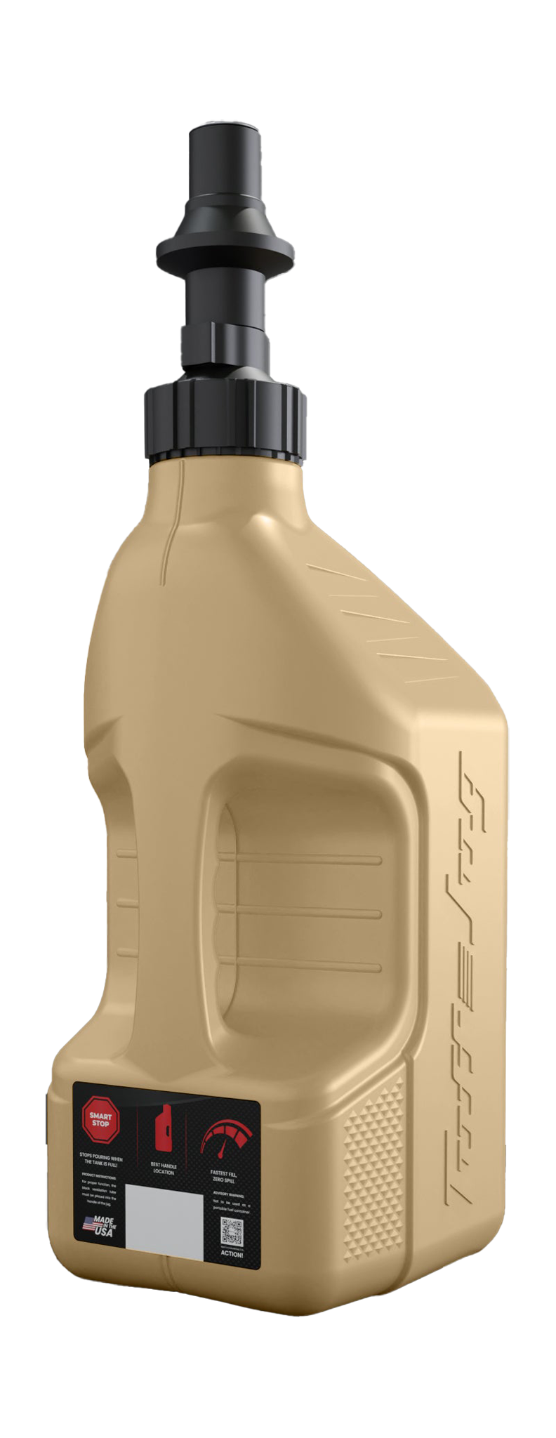 Tuff Jug Fuel Can Gen 3 Quick-Fill Cap - Desert Tan / Black - 10 L