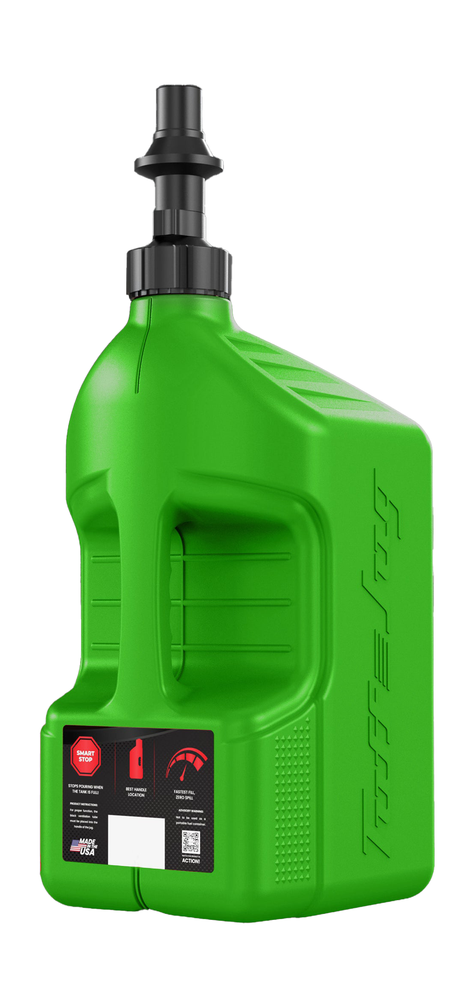 Tuff Jug Fuel Can Gen 3 Quick-Fill Cap - Kawi Green / Black - 20 L