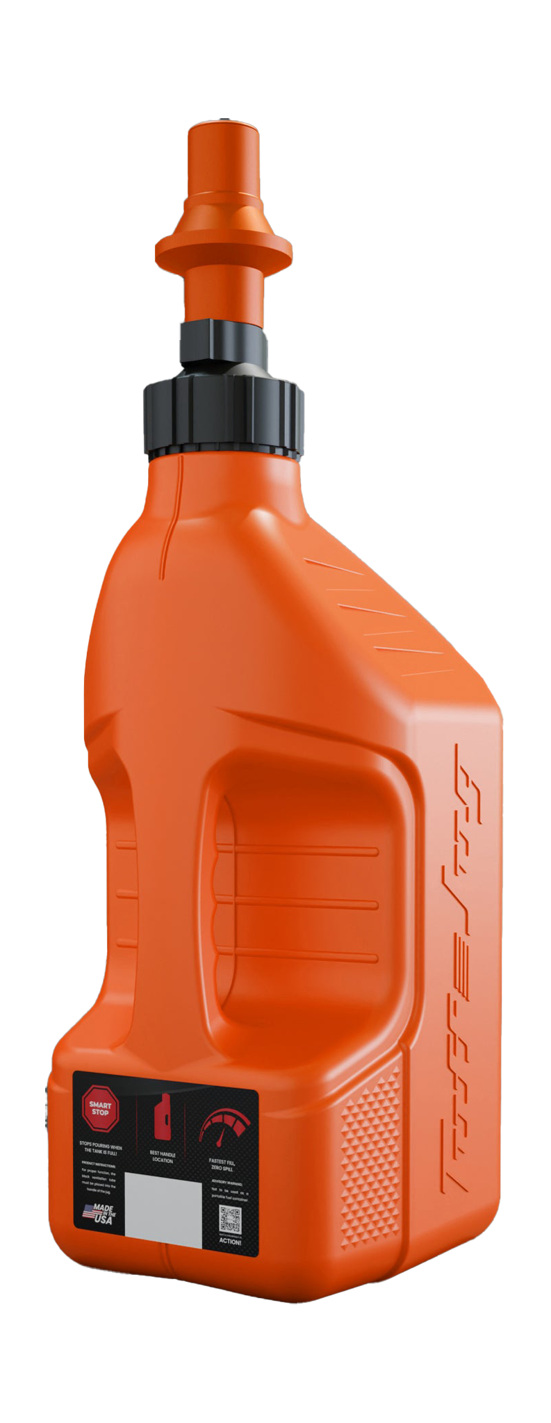 Tuff Jug Fuel Can Gen 3 Quick-Fill Cap - Orange / Orange - 10 L