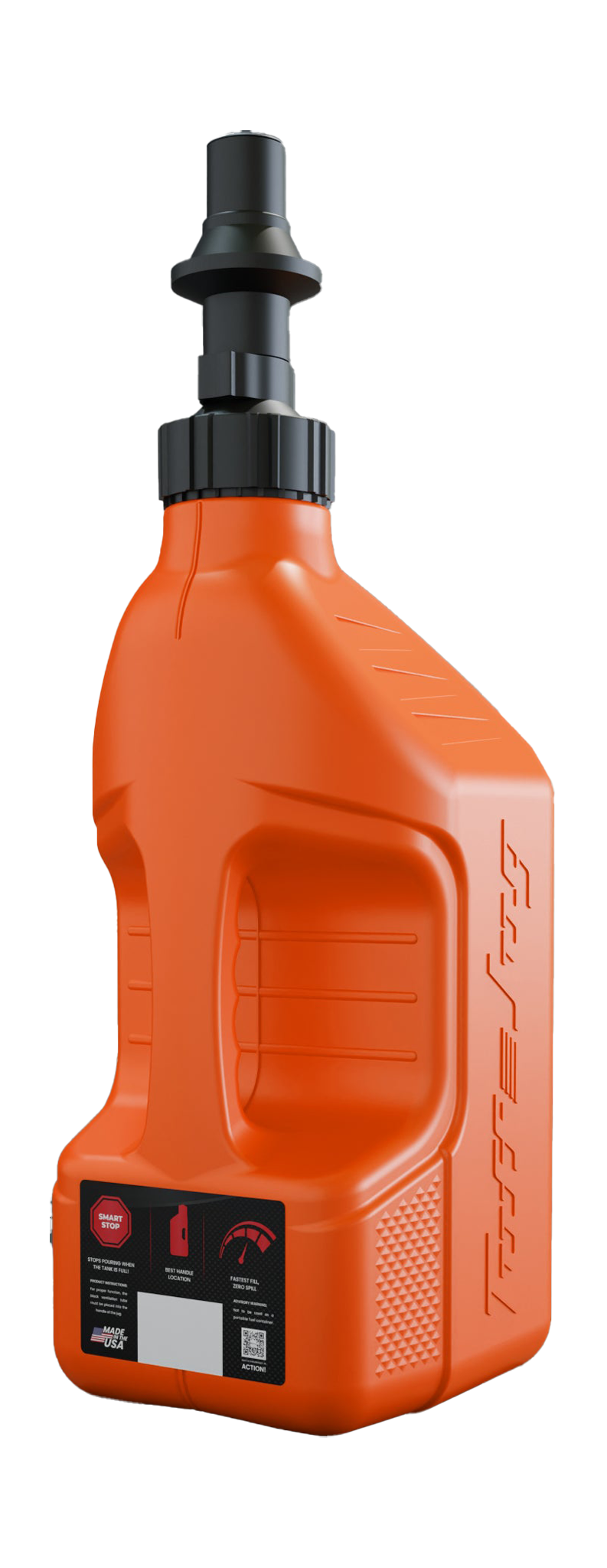Tuff Jug Fuel Can Gen 3 Quick-Fill Cap - Orange / Black - 10 L