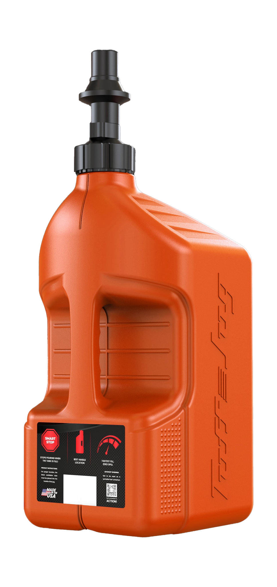 Tuff Jug Fuel Can Gen 3 Quick-Fill Cap - Orange / Black - 20 L