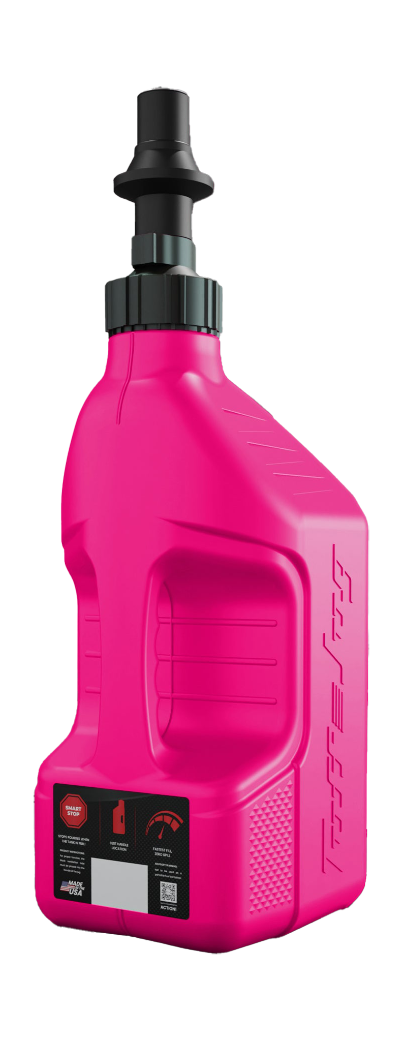 Tuff Jug Fuel Can Gen 3 Quick-Fill Cap - Pink / Black - 10 L