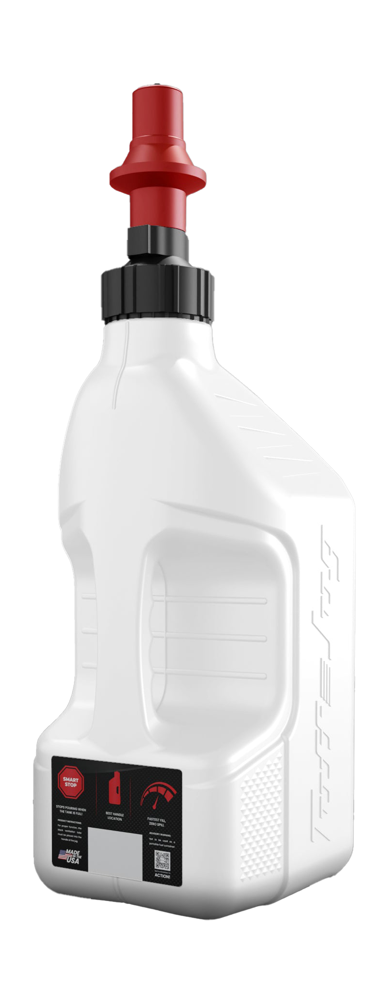 Tuff Jug Fuel Can Gen 3 Quick-Fill Cap - White / Red - 10 L