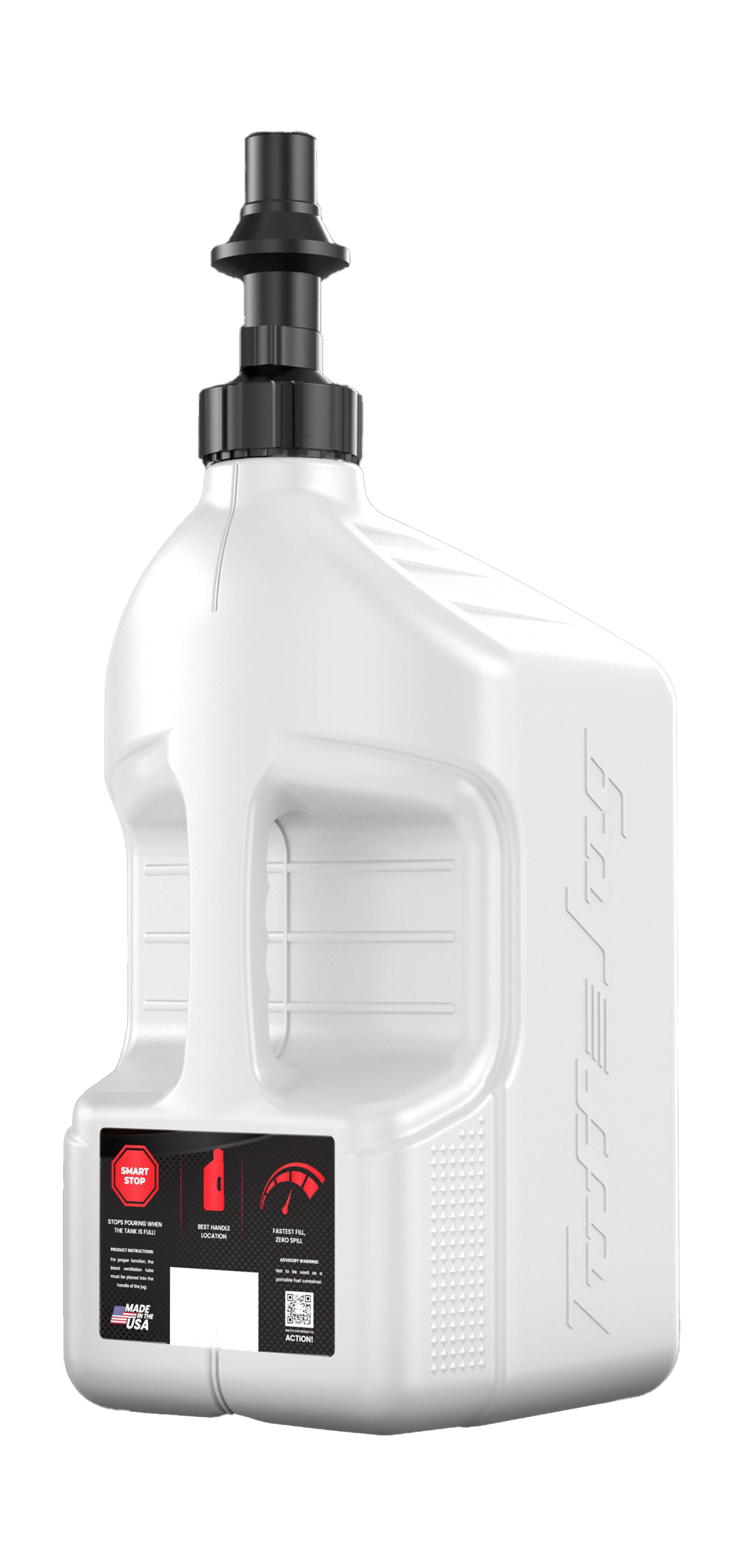 Tuff Jug Fuel Can Gen 3 Quick-Fill Cap - White / Black - 20 L