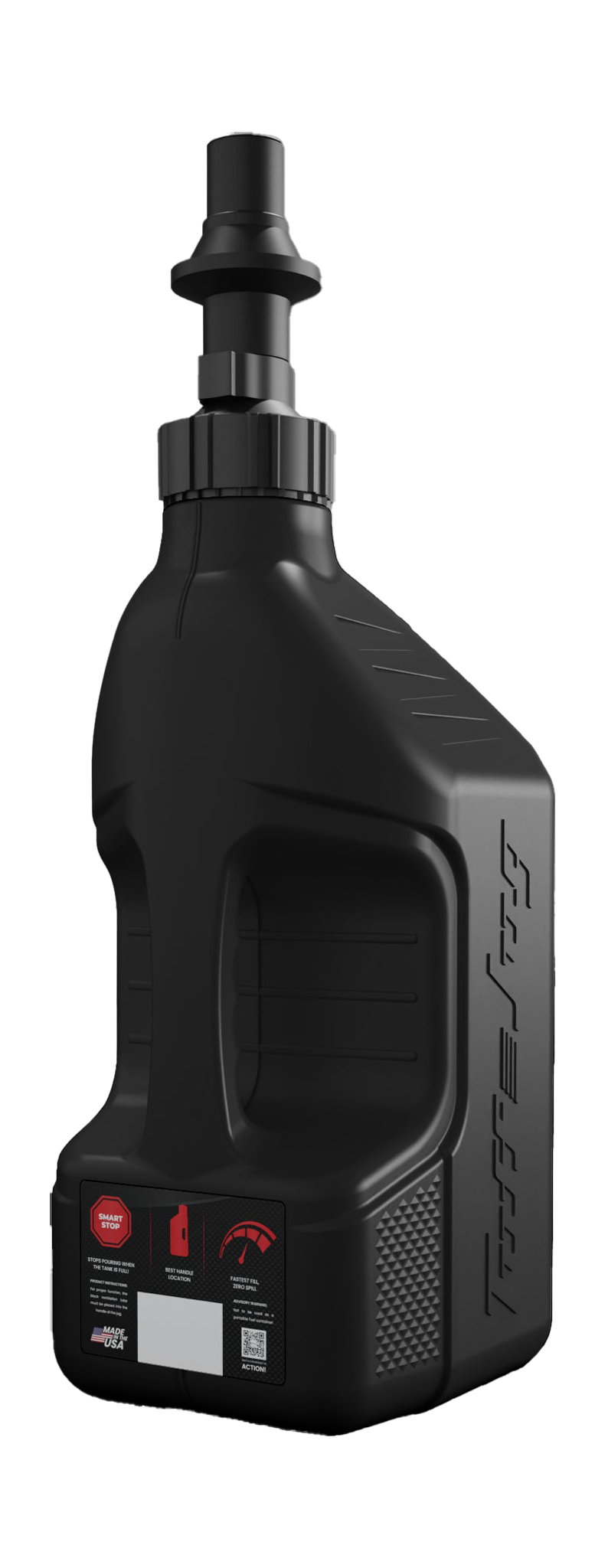 Tuff Jug Fuel Can Gen 3 Quick-Fill Cap - Black / Black - 10 L