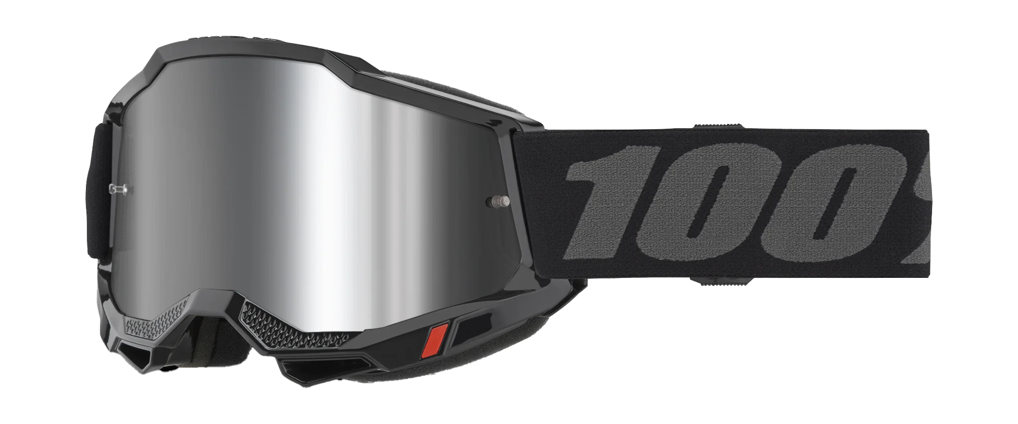 100% Motocross Goggle Accuri 2 Black - Mirror Silver