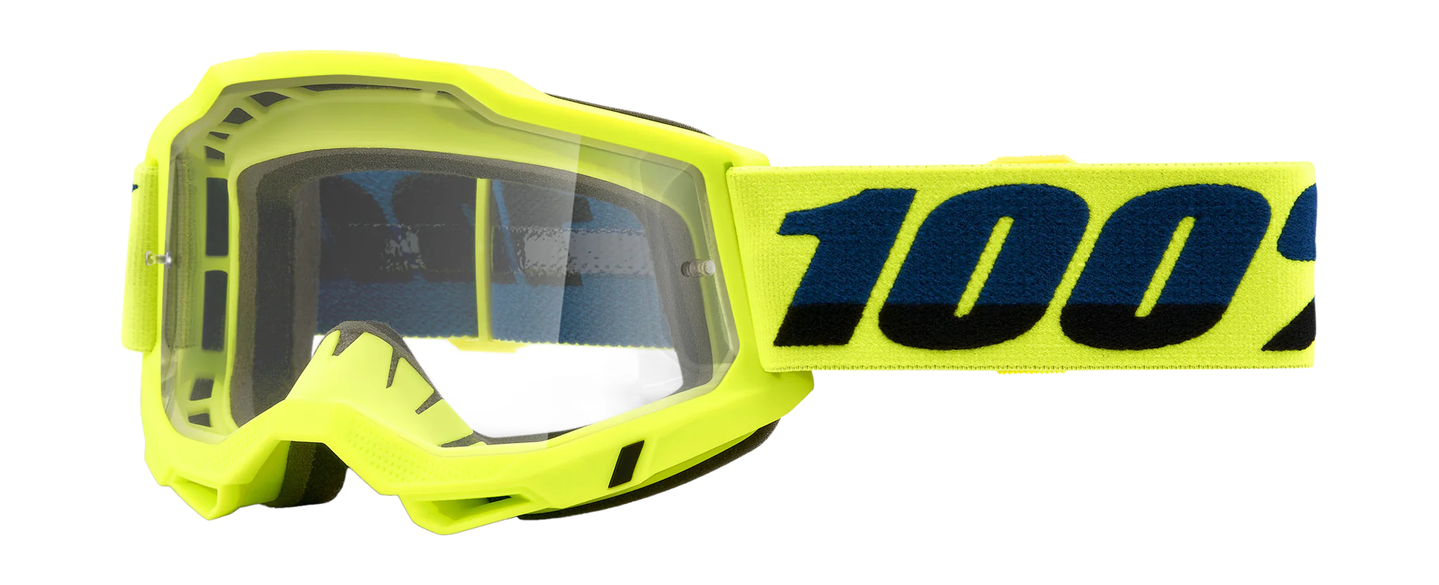 100% Motocross Goggle Accuri 2 Fluo Yellow - Clear