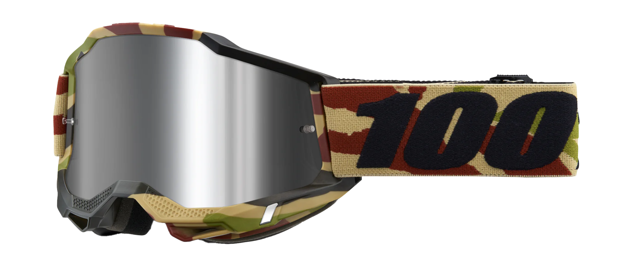 100% Motocross Goggle Accuri 2 Mission - Mirror Silver Flash