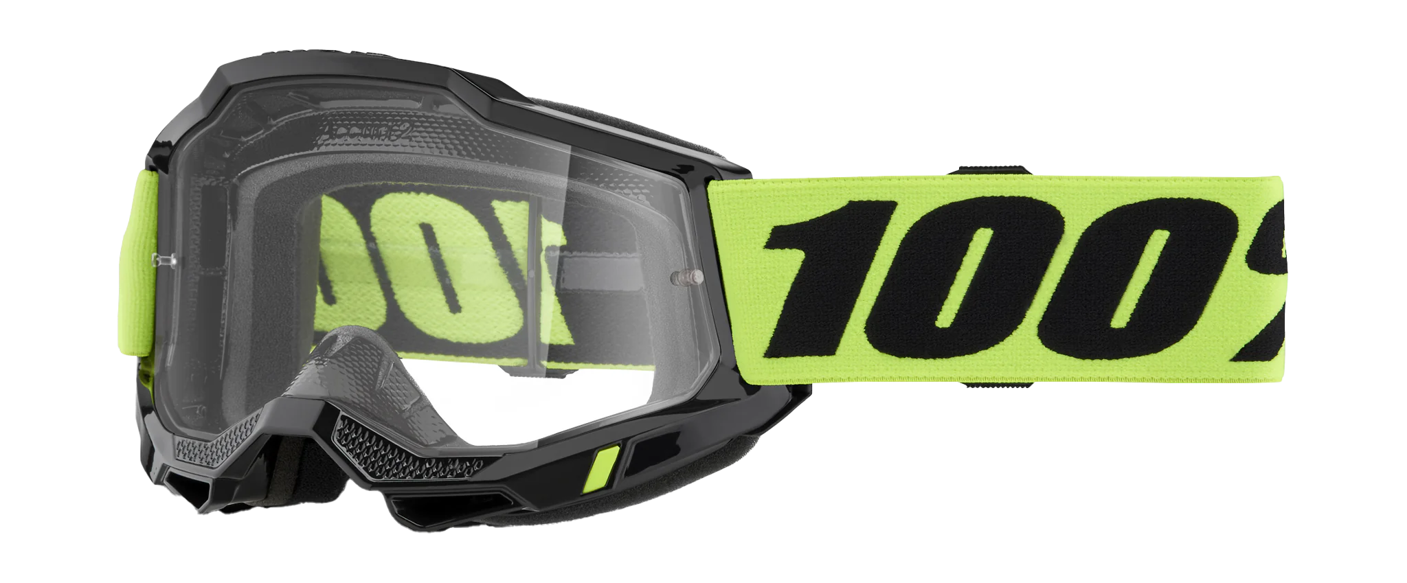 100% Motocross Goggle Accuri 2 Neon Yellow - Clear