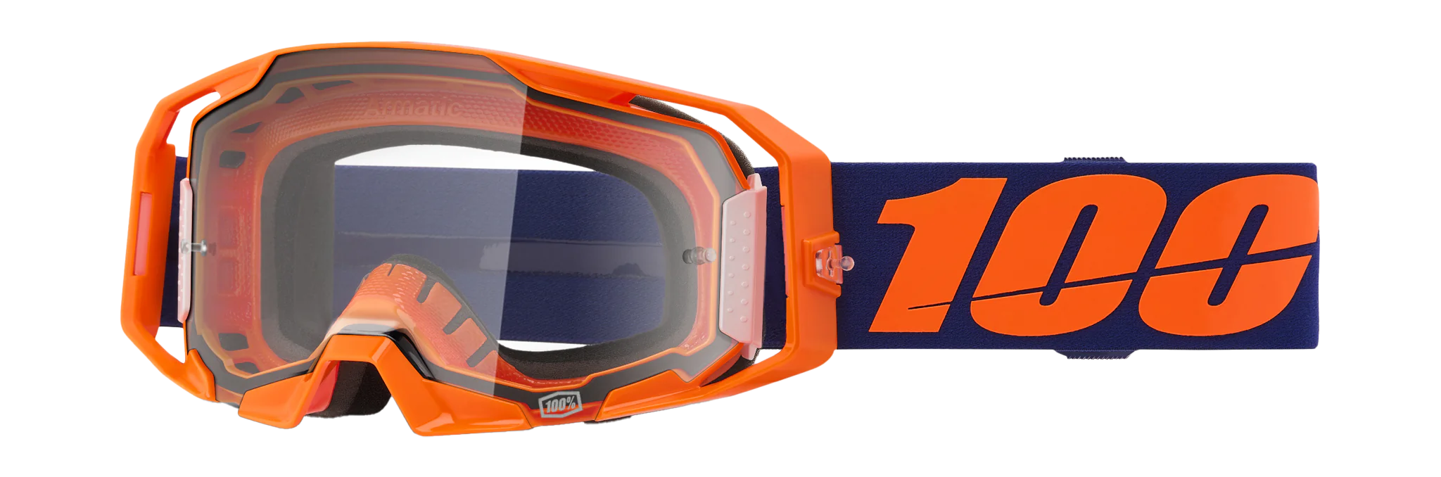 100% Motocross Goggle ARmatic Neon Orange - Clear