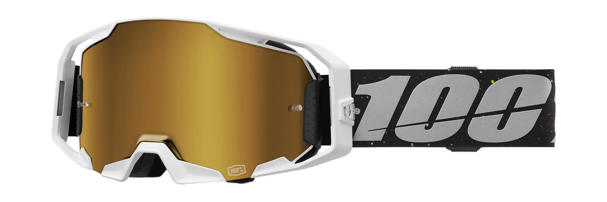 100% Motocross Goggle ARmatic RapidRacer - Mirror True Gold