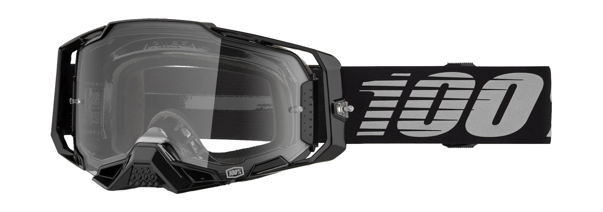100% Motocross Goggle Armega Black - Clear