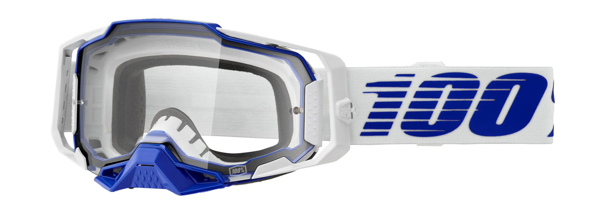 100% Motocross Goggle Armega Blue - Clear