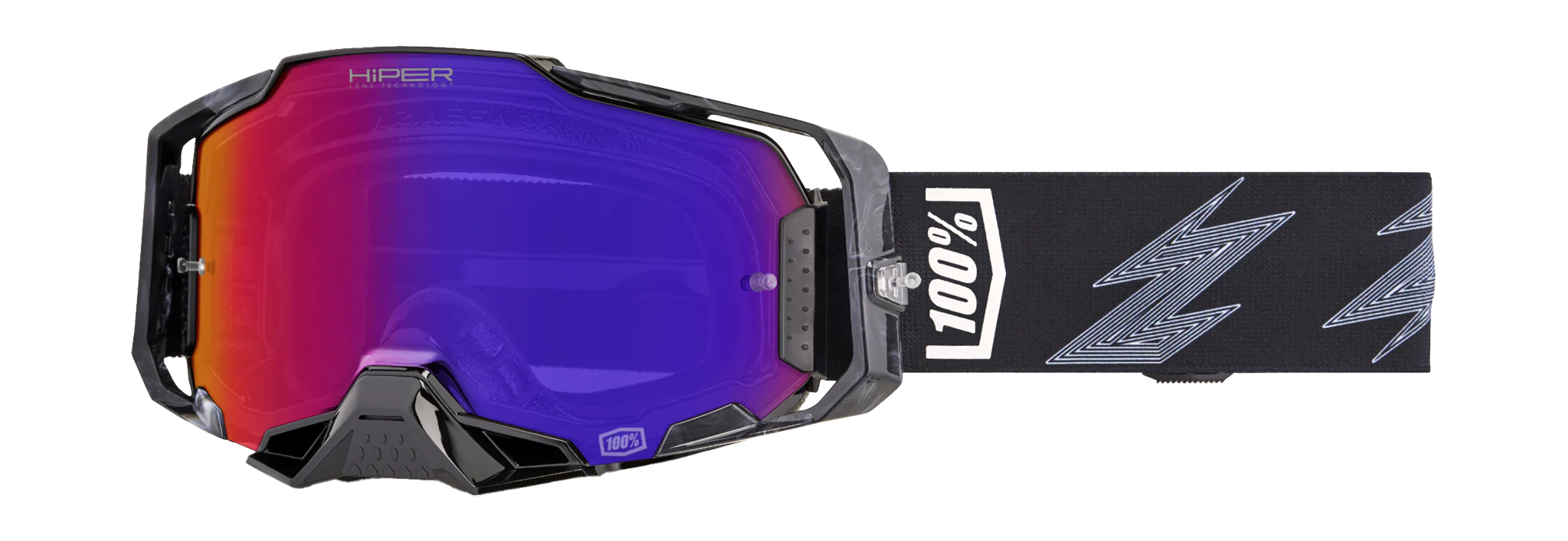 100% Motocross Goggle Armega Crenshaw - HiPER Mirror Purple