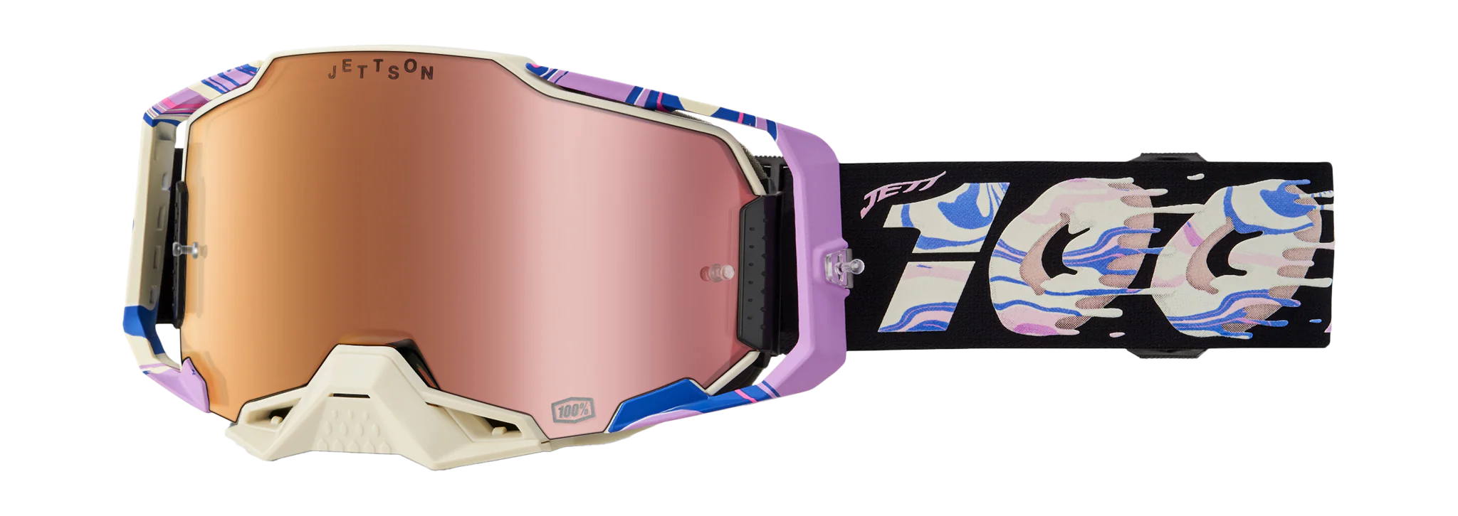 100% Motocross Goggle Armega Donut Jett Lawrence - Mirror Multi - 2 Pcs