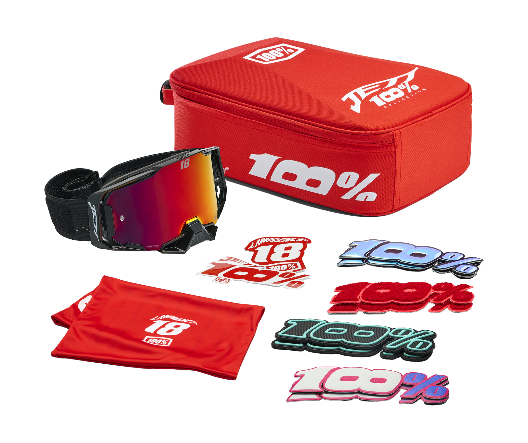100% Motocross Goggle Armega Jett Special - HiPER Mirror Red