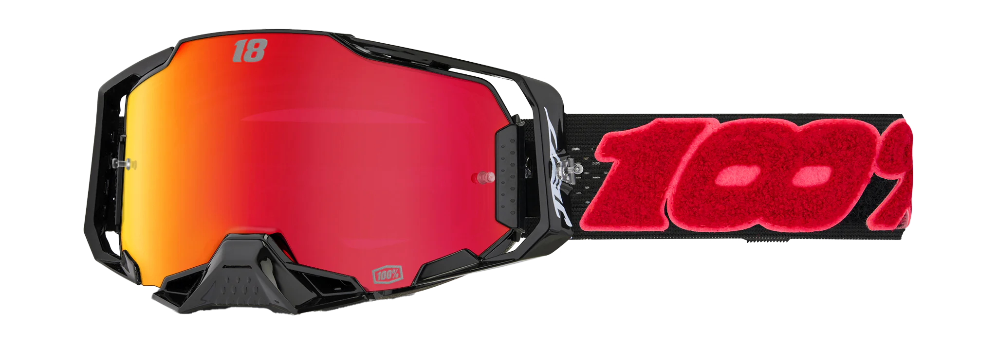 100% Motocross Goggle Armega Jett Special - HiPER Mirror Red