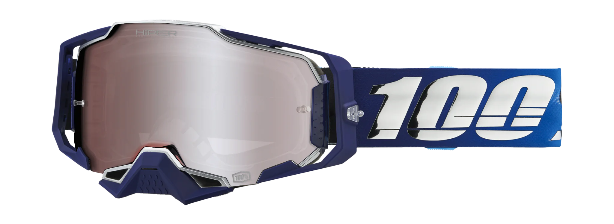 100% Motocross Goggle Armega Novel - HiPER Mirror Silver