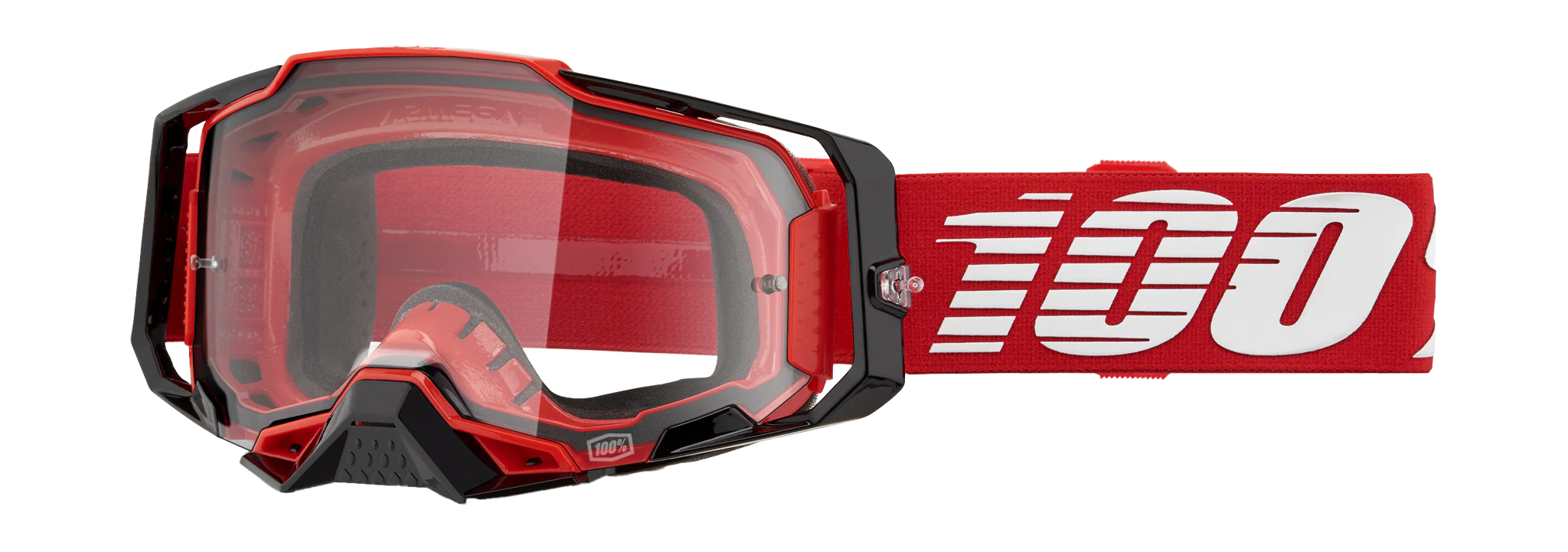 100% Motocross Goggle Armega Red - Clear