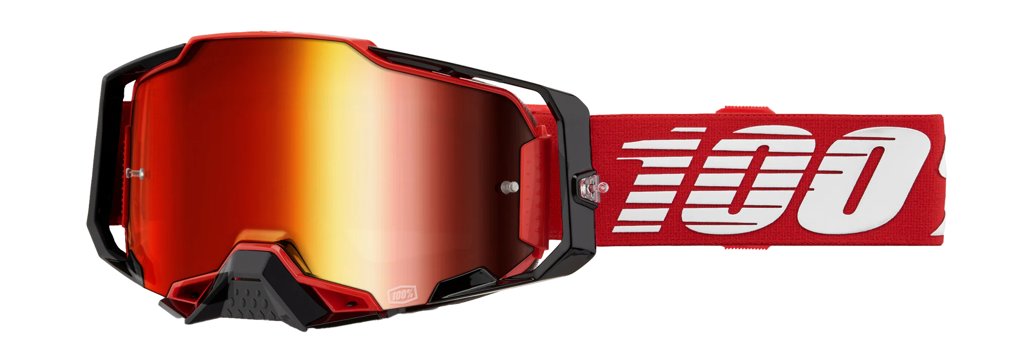 100% Motocross Goggle Armega Red - Mirror Red