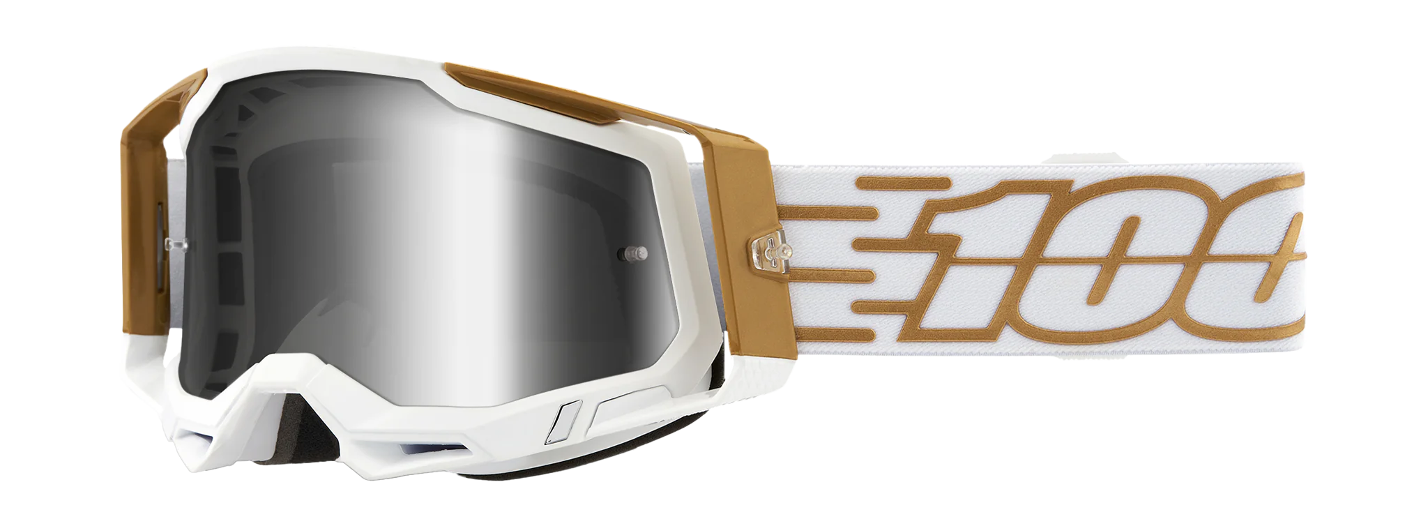 100% Motocross Goggle Racecraft 2 Mayfair - Mirror Silver