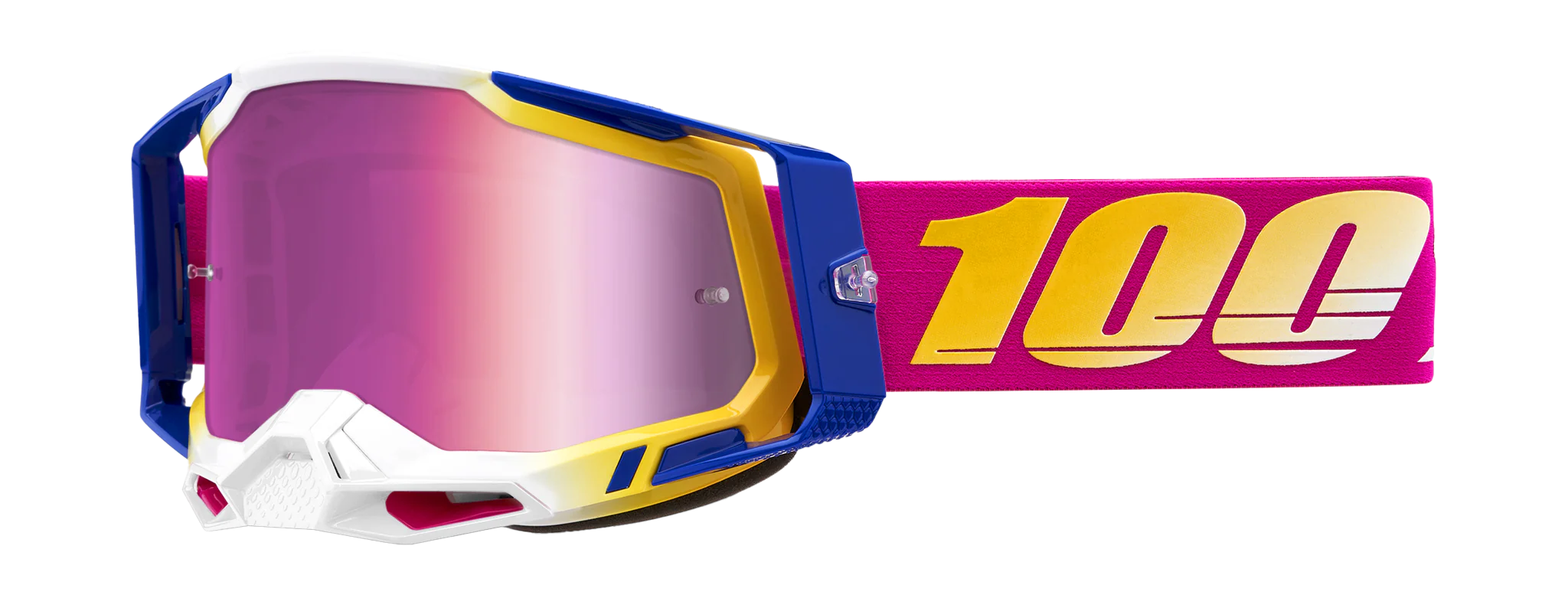 100% Motocross Goggle Racecraft 2 Mission - Mirror Pink