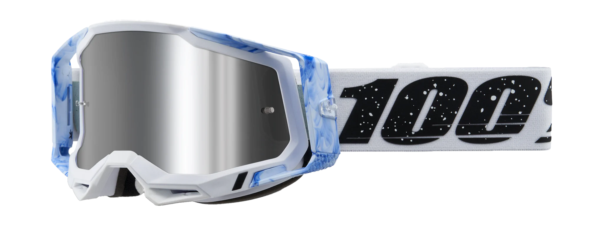 100% Motocross Goggle Racecraft 2 Mixos - Mirror Silver Flash