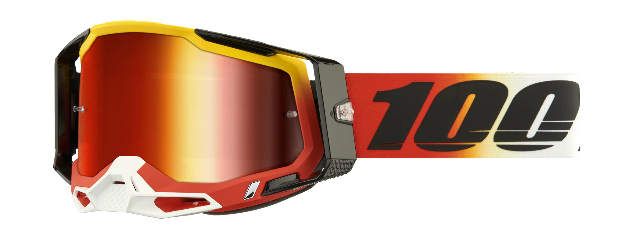 100% Motocross Goggle Racecraft 2 Ogusto - Mirror Red