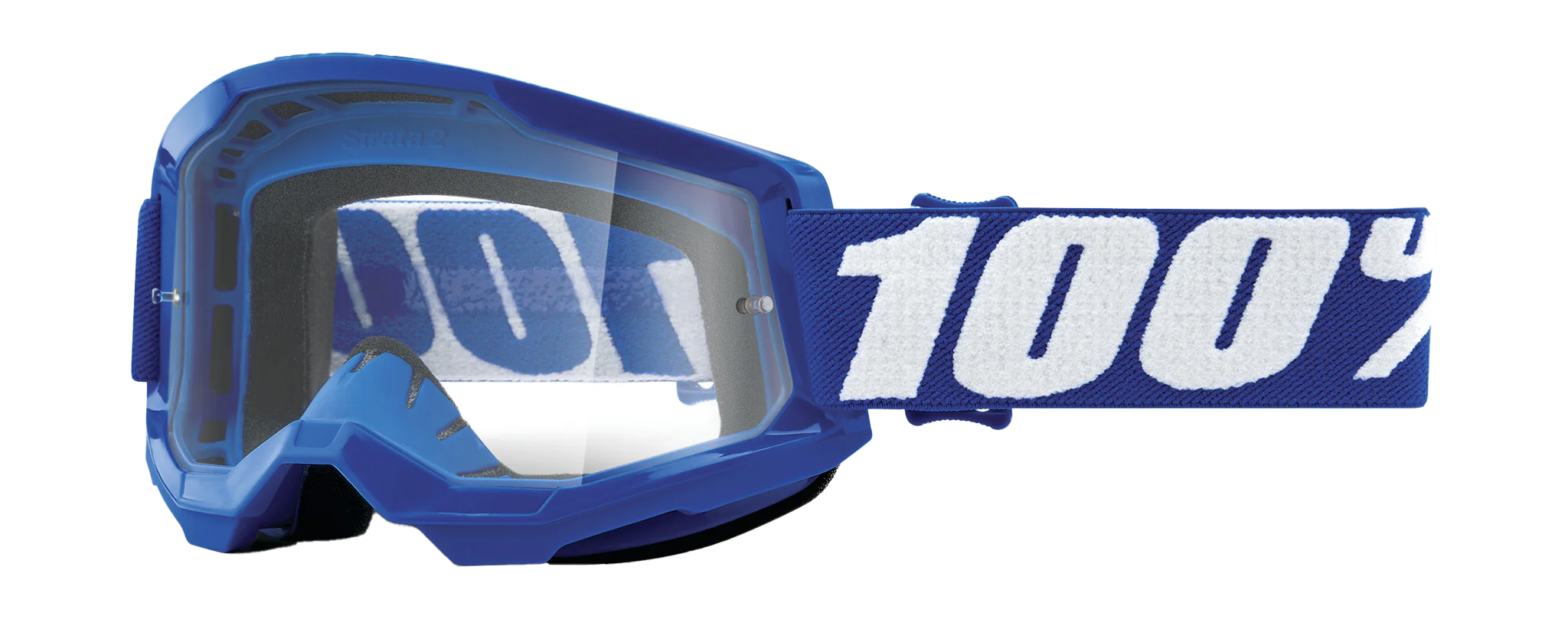 100% Motocross Goggle Strata 2 SP22 Blue - Clear