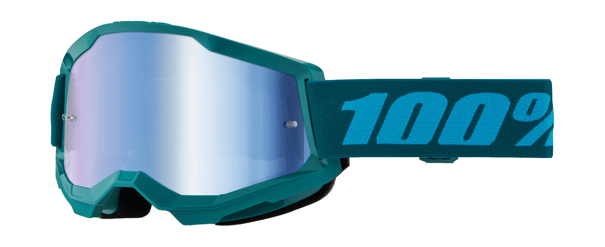 100% Motocross Goggle Strata 2 Stone - Mirror Blue