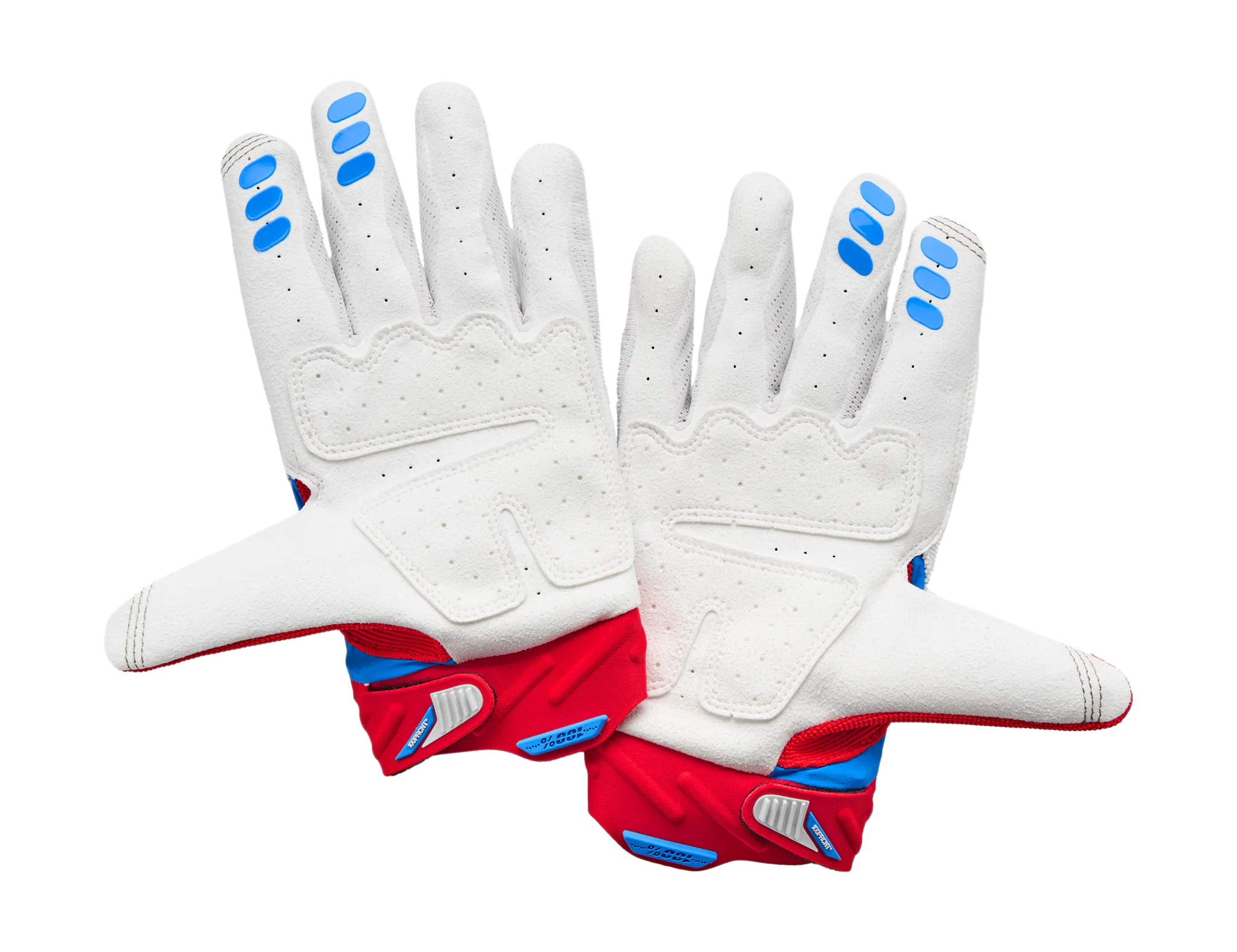100% Motocross Gloves Airmatic 2 - Red / White / Blue