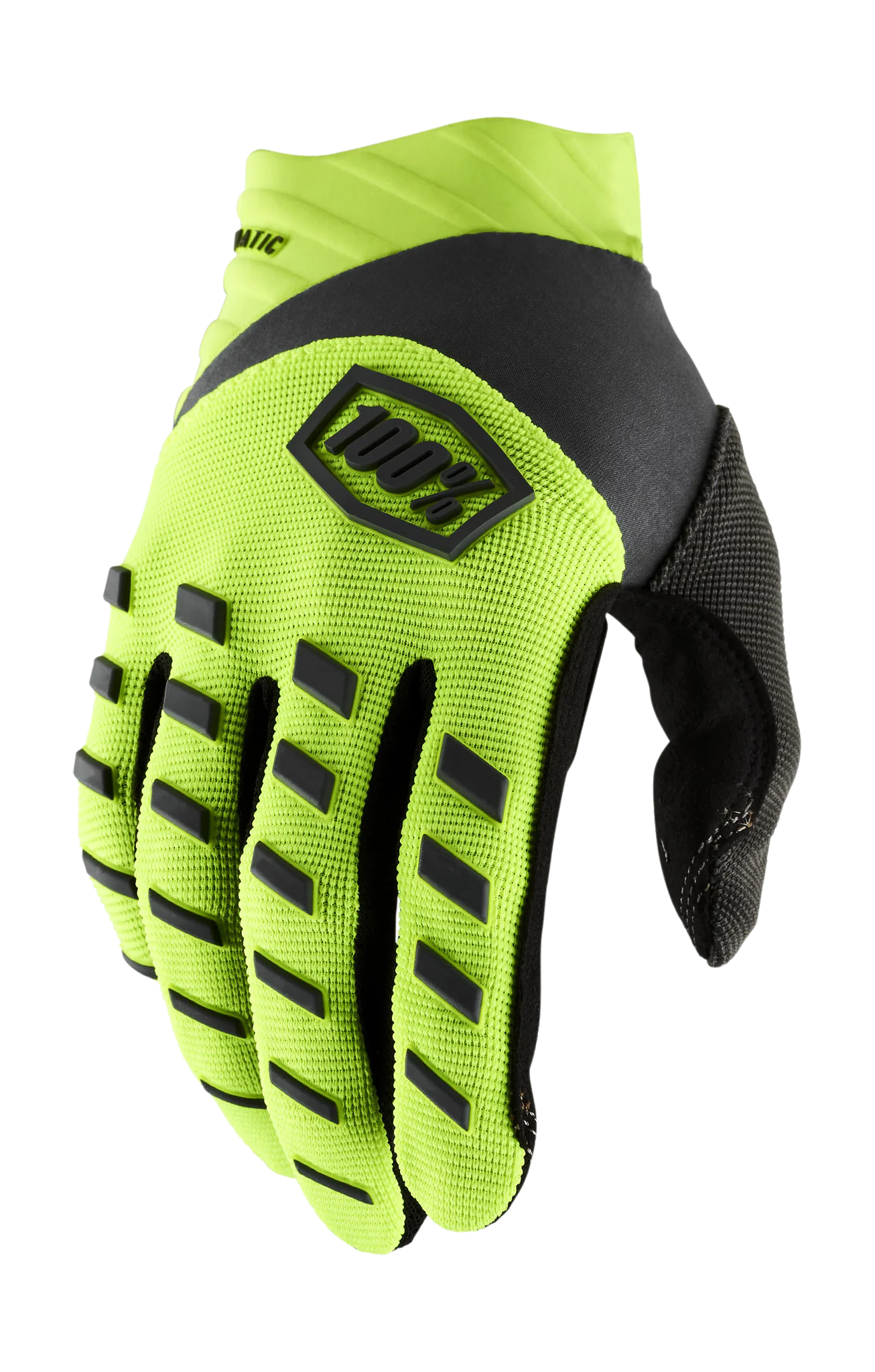 100% Motocross Gloves Airmatic - Fluo Yellow / Black