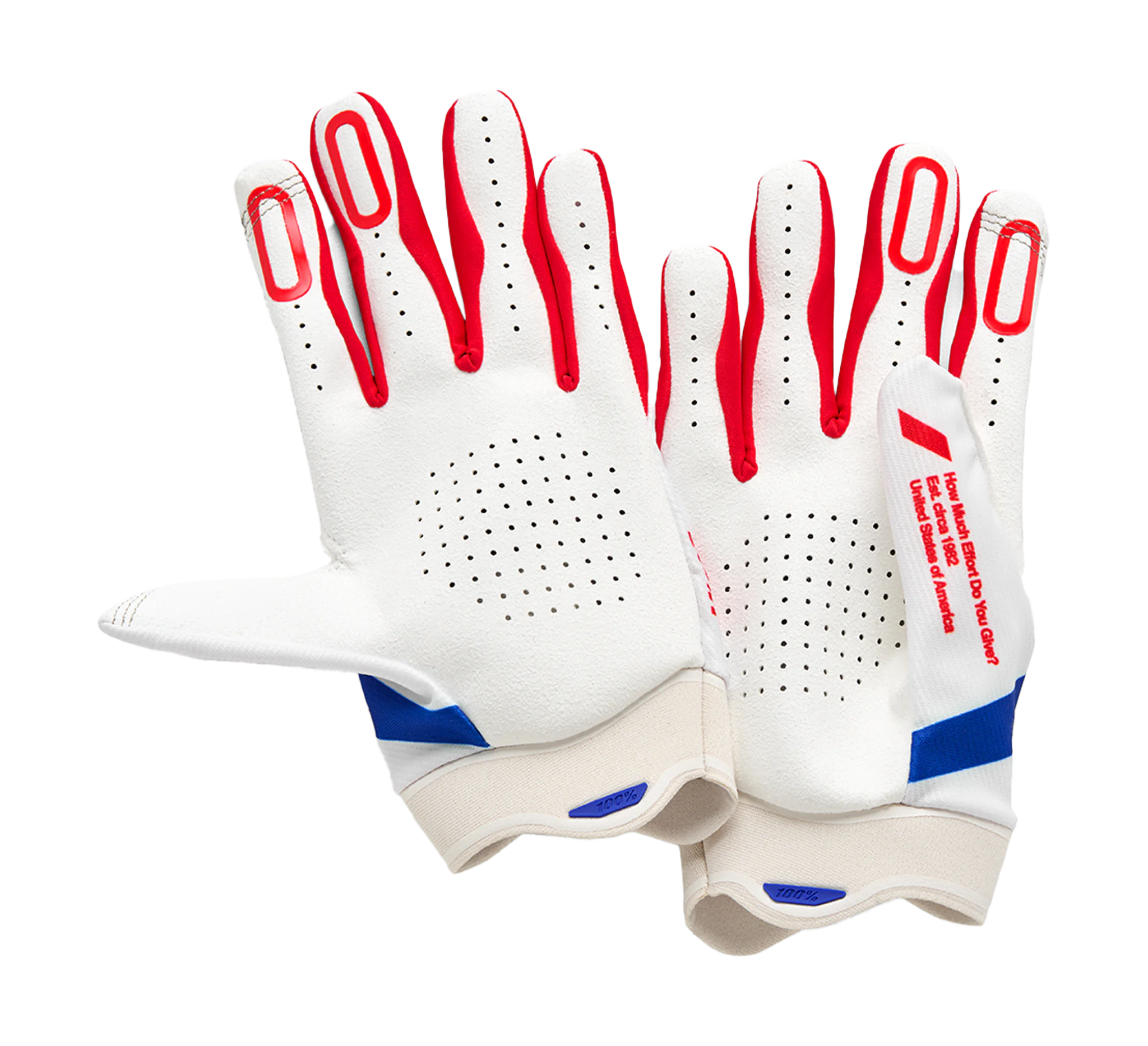 100% Motocross Gloves iTrack - Blue / White