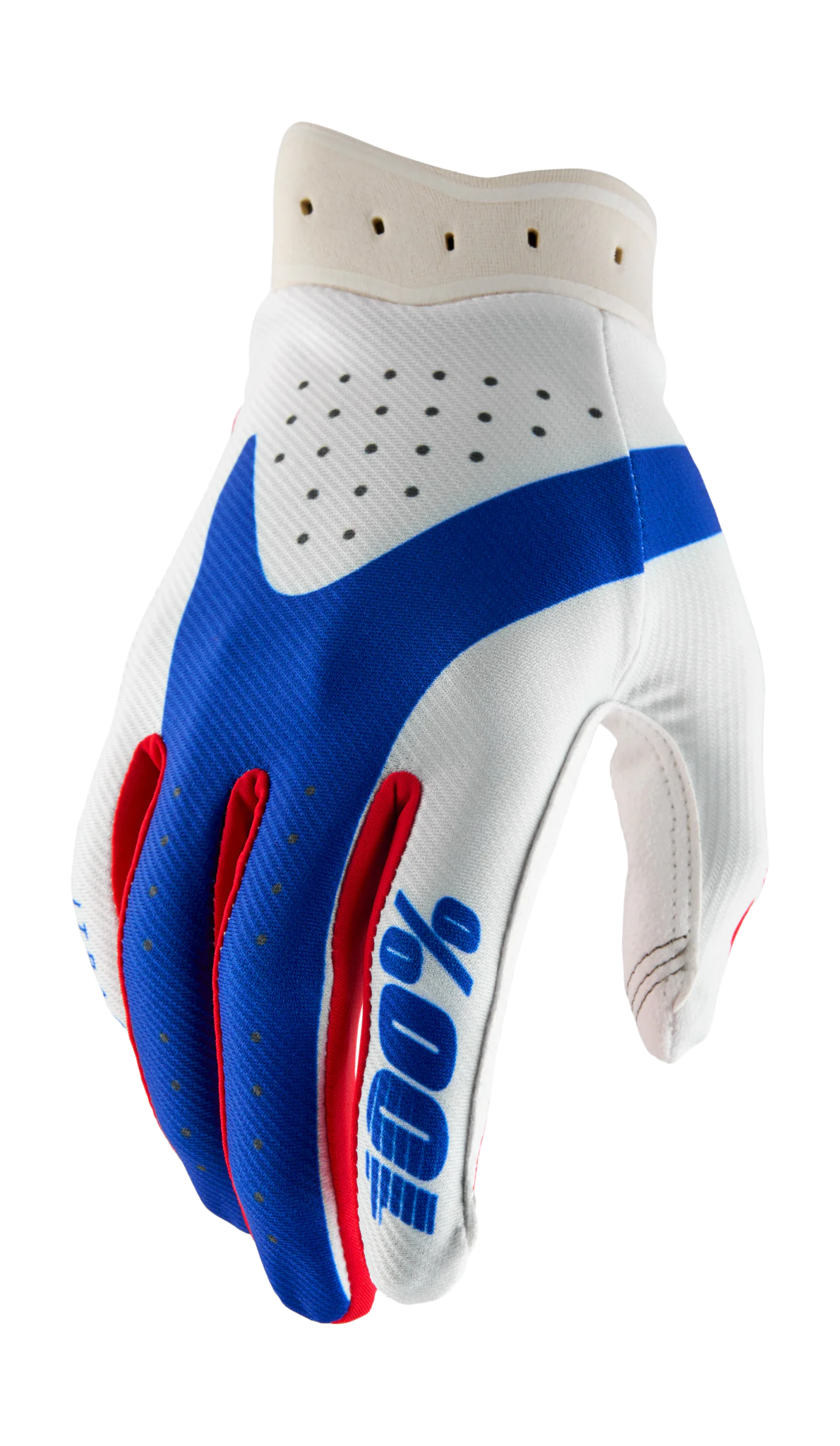 100% Motocross Gloves iTrack - Red / White / Blue