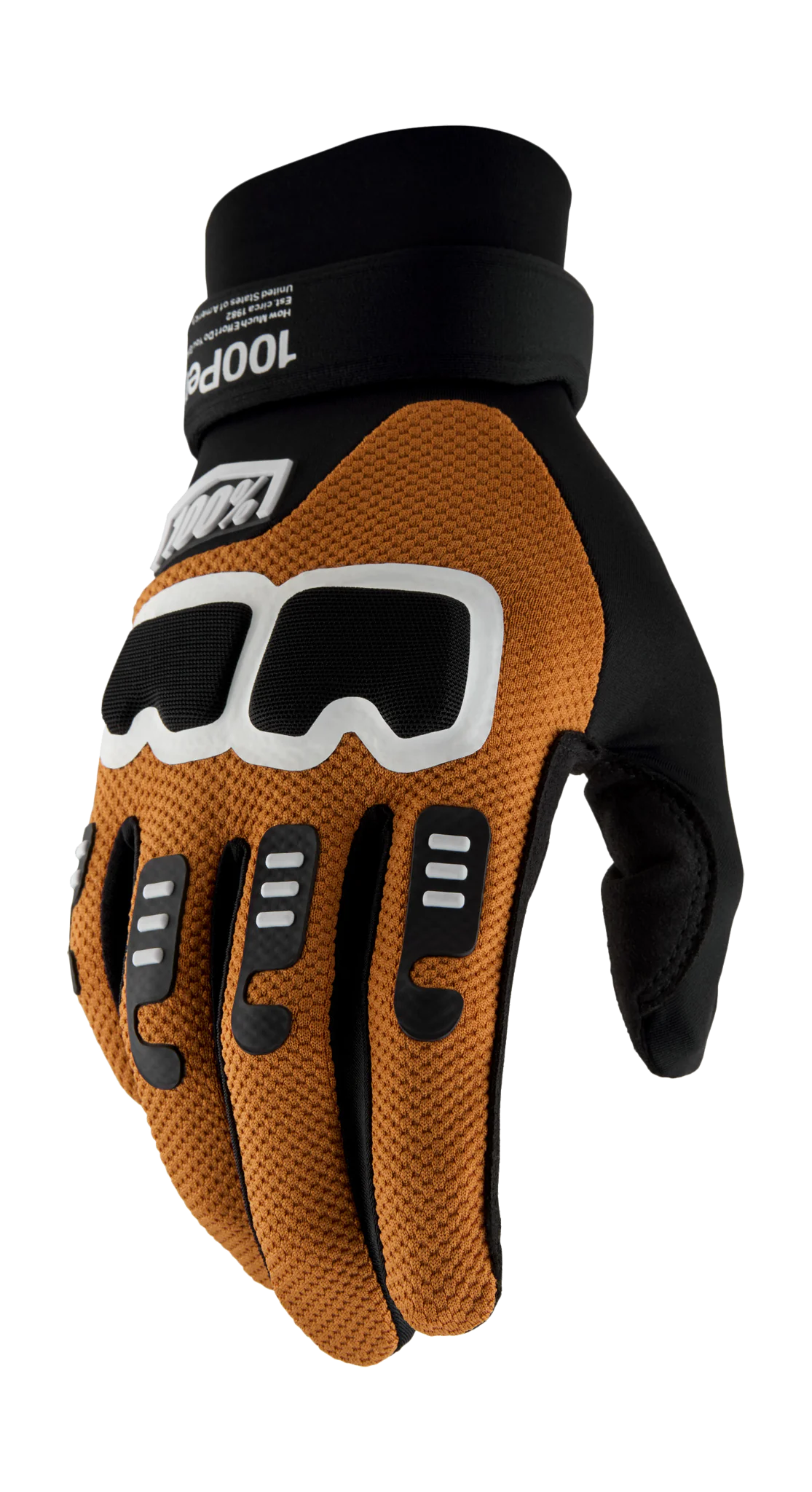 100% Motocross Gloves Langdale - Black / Tangerine