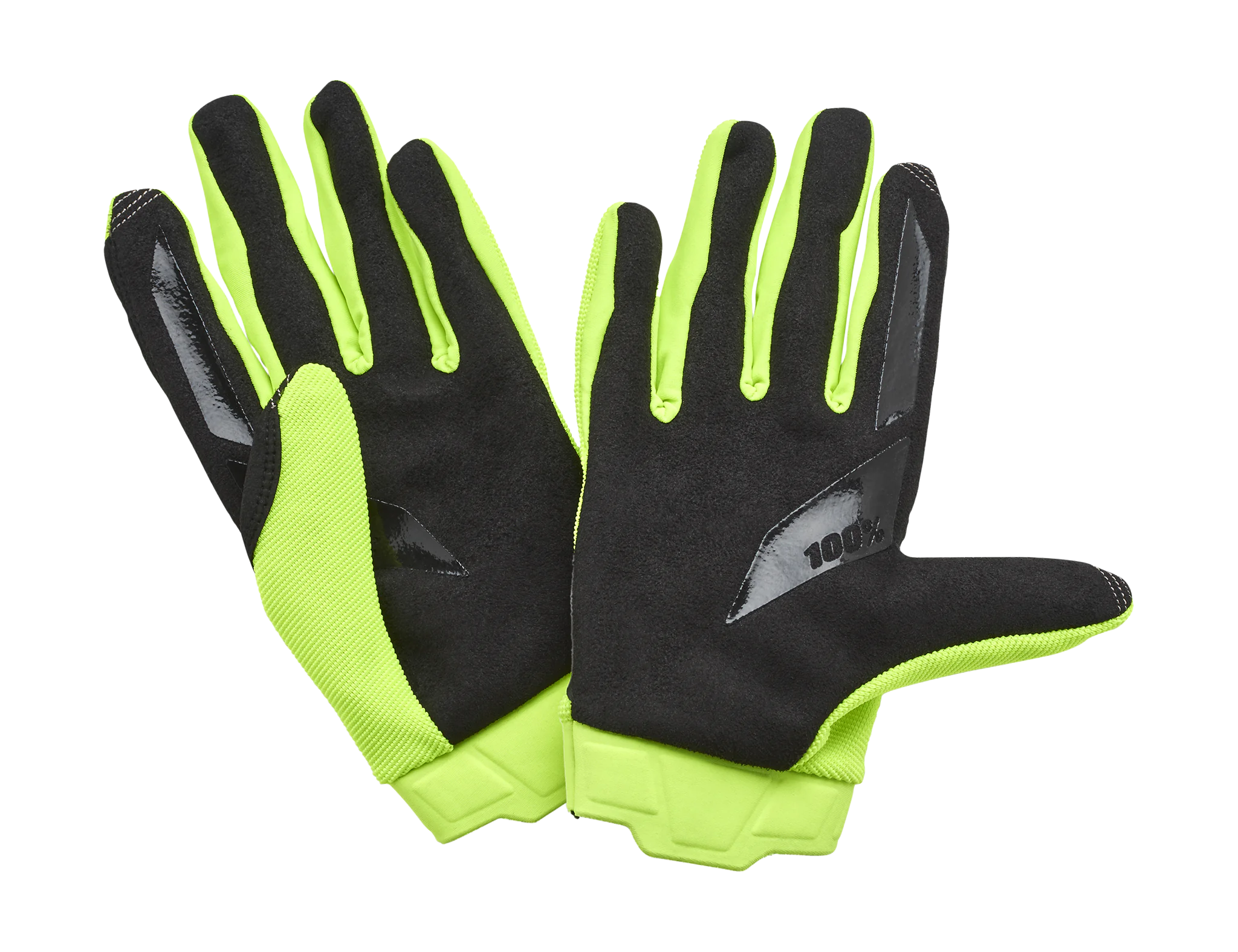 100% Motocross Gloves Ridecamp - Fluo Yellow