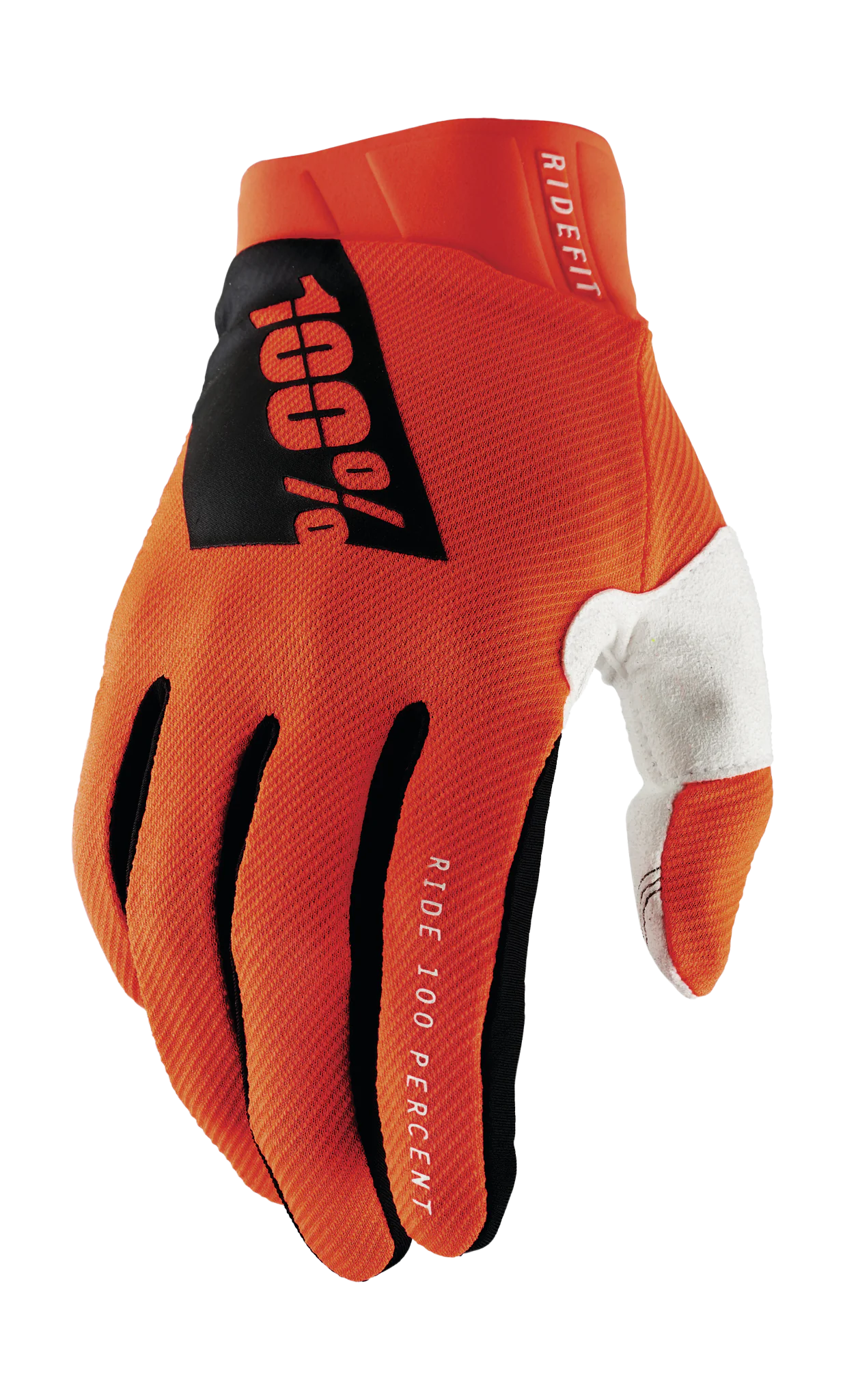 100% Motocross Gloves Ridefit - Fluo Orange
