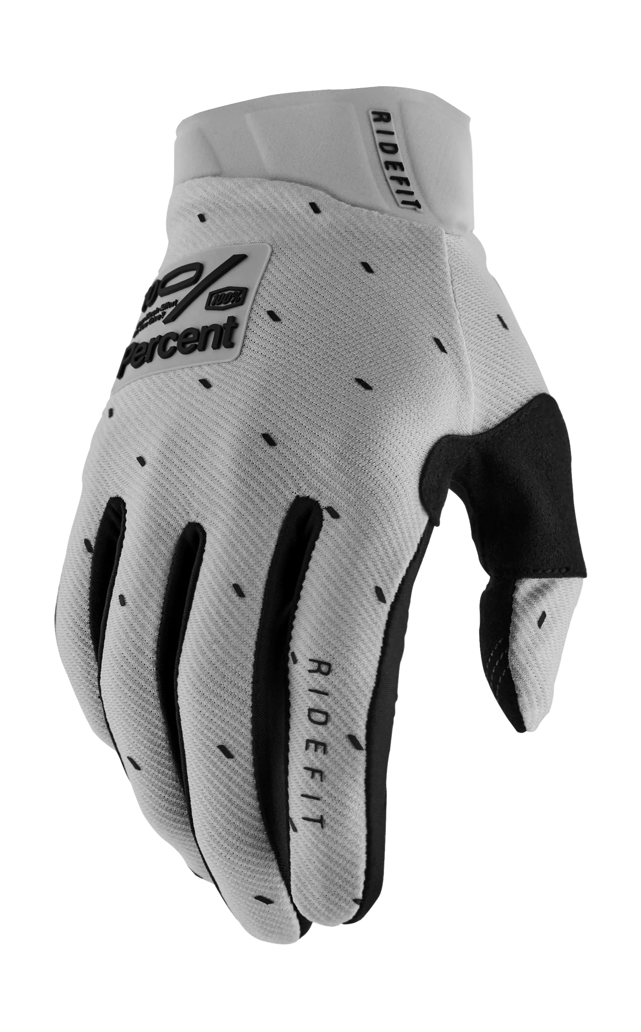 100% Motocross Gloves Ridefit Slasher - Silver