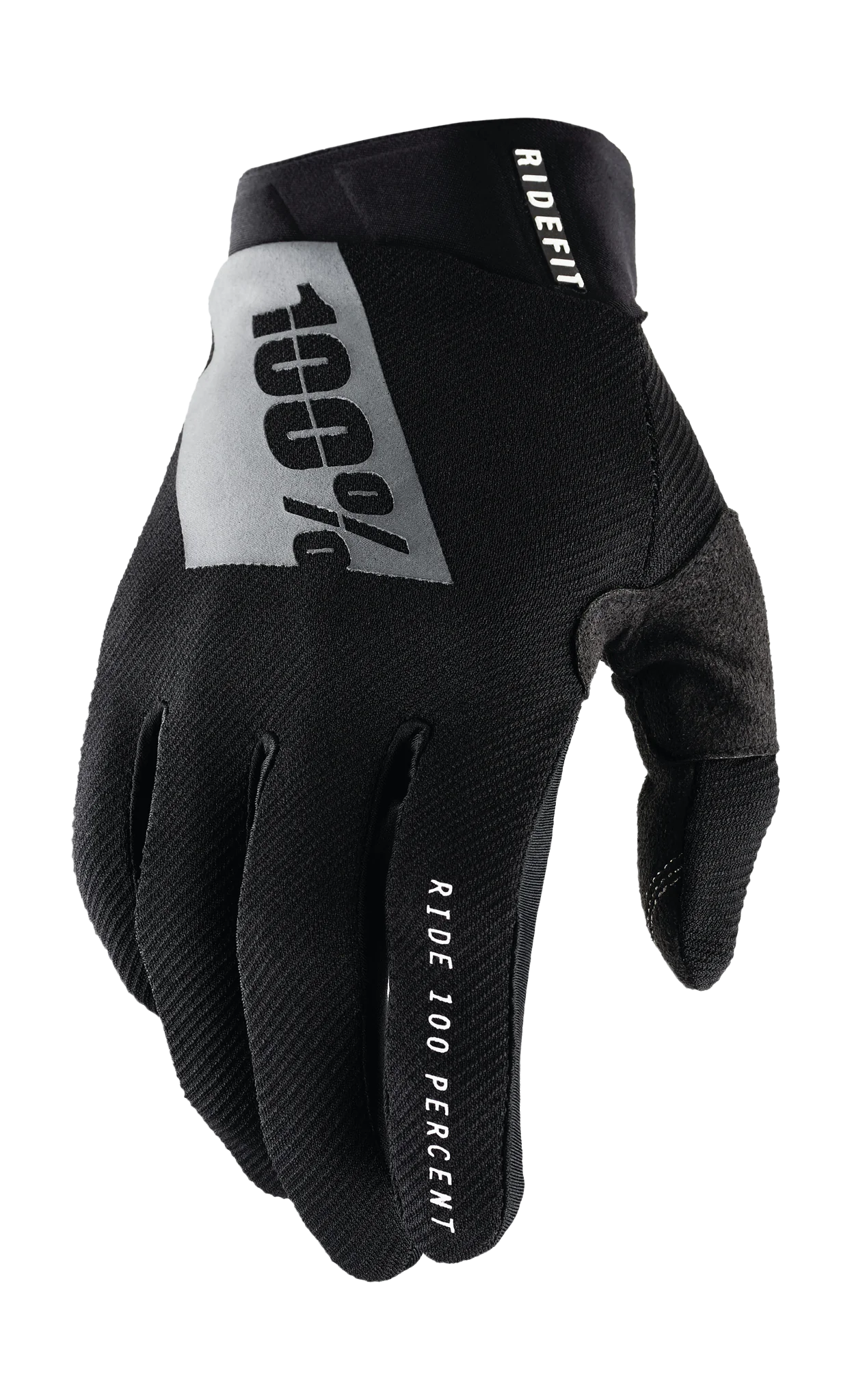 100% Motocross Gloves Ridefit - Black