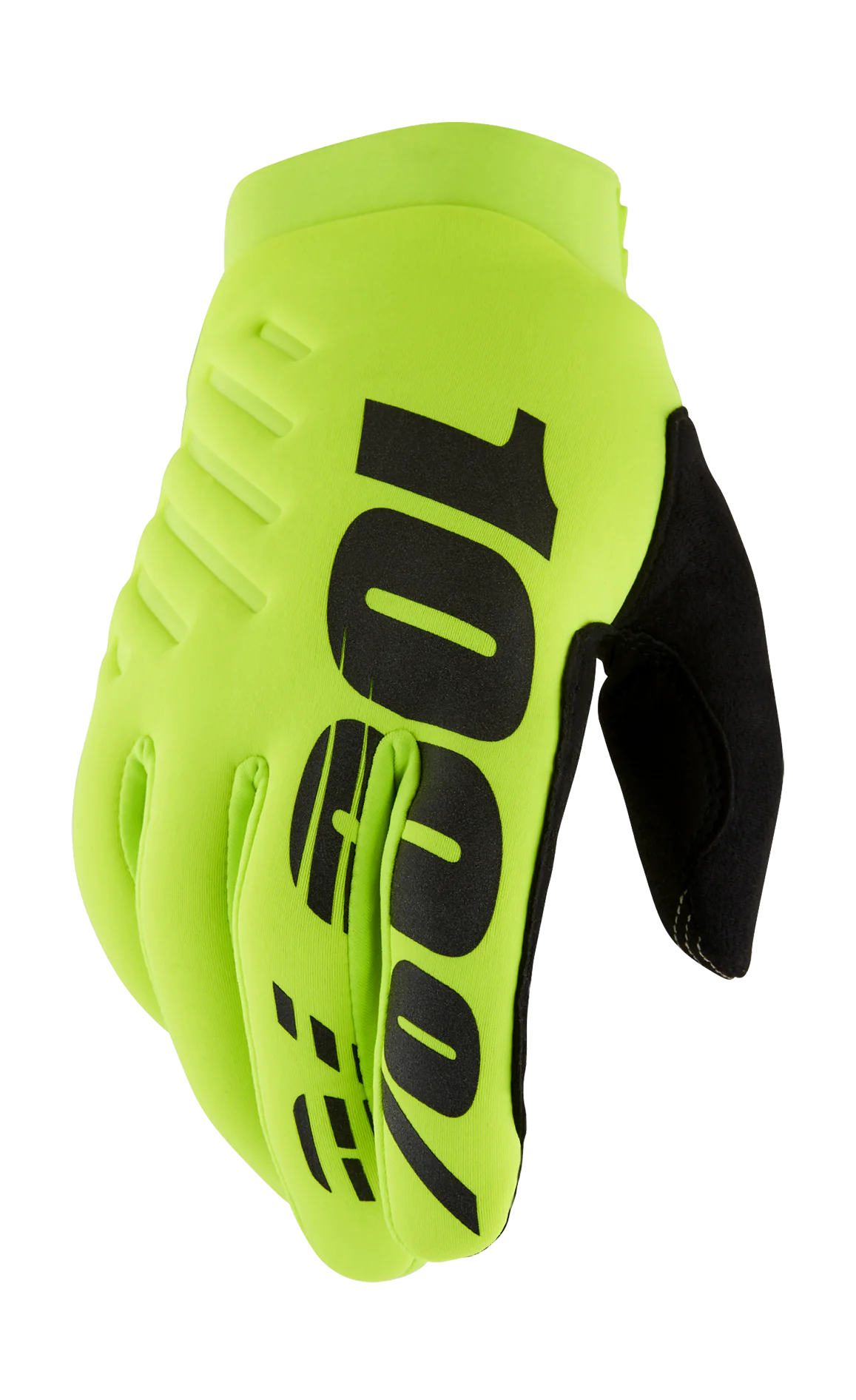 100% Motocross Gloves Winter Brisker - Fluo Yellow