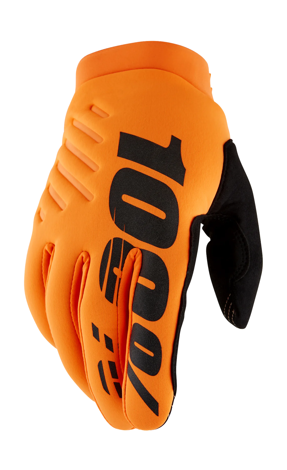 100% Motocross Gloves Winter Brisker - Fluo Orange / Black