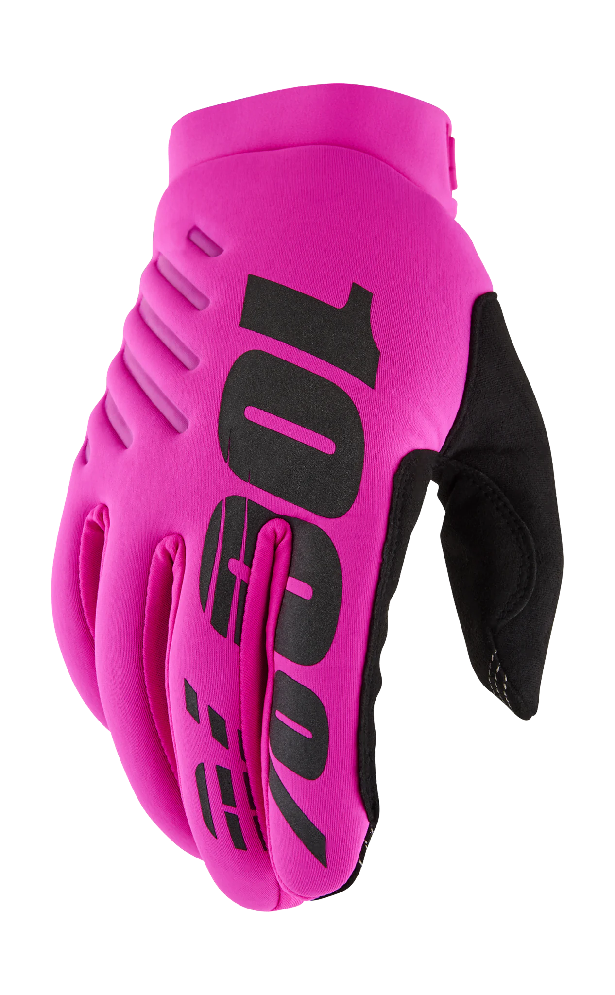 100% Motocross Gloves Winter Brisker - Neon Pink