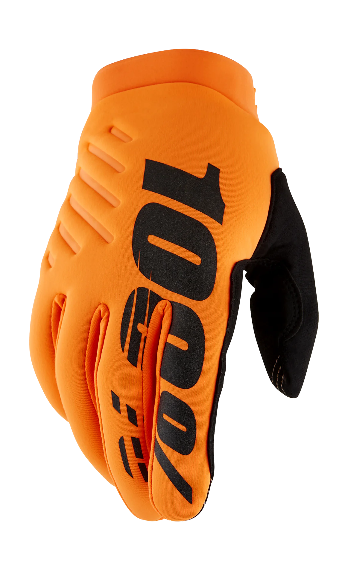 100% Youth Motocross Gloves Winter Brisker - Fluo Orange / Black