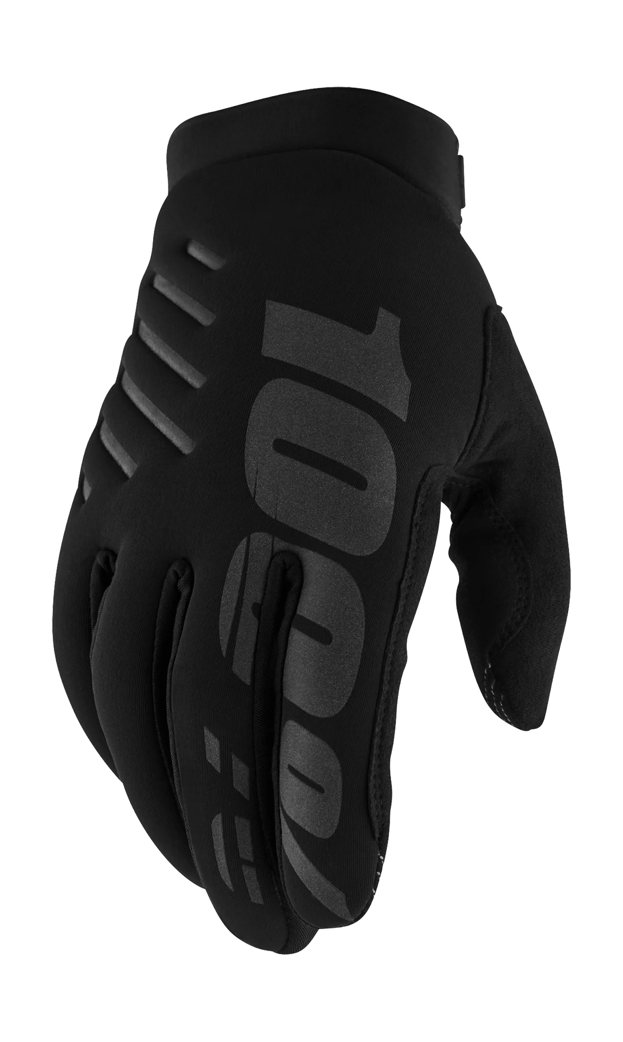 100% Youth Motocross Gloves Winter Brisker - Black / Grey