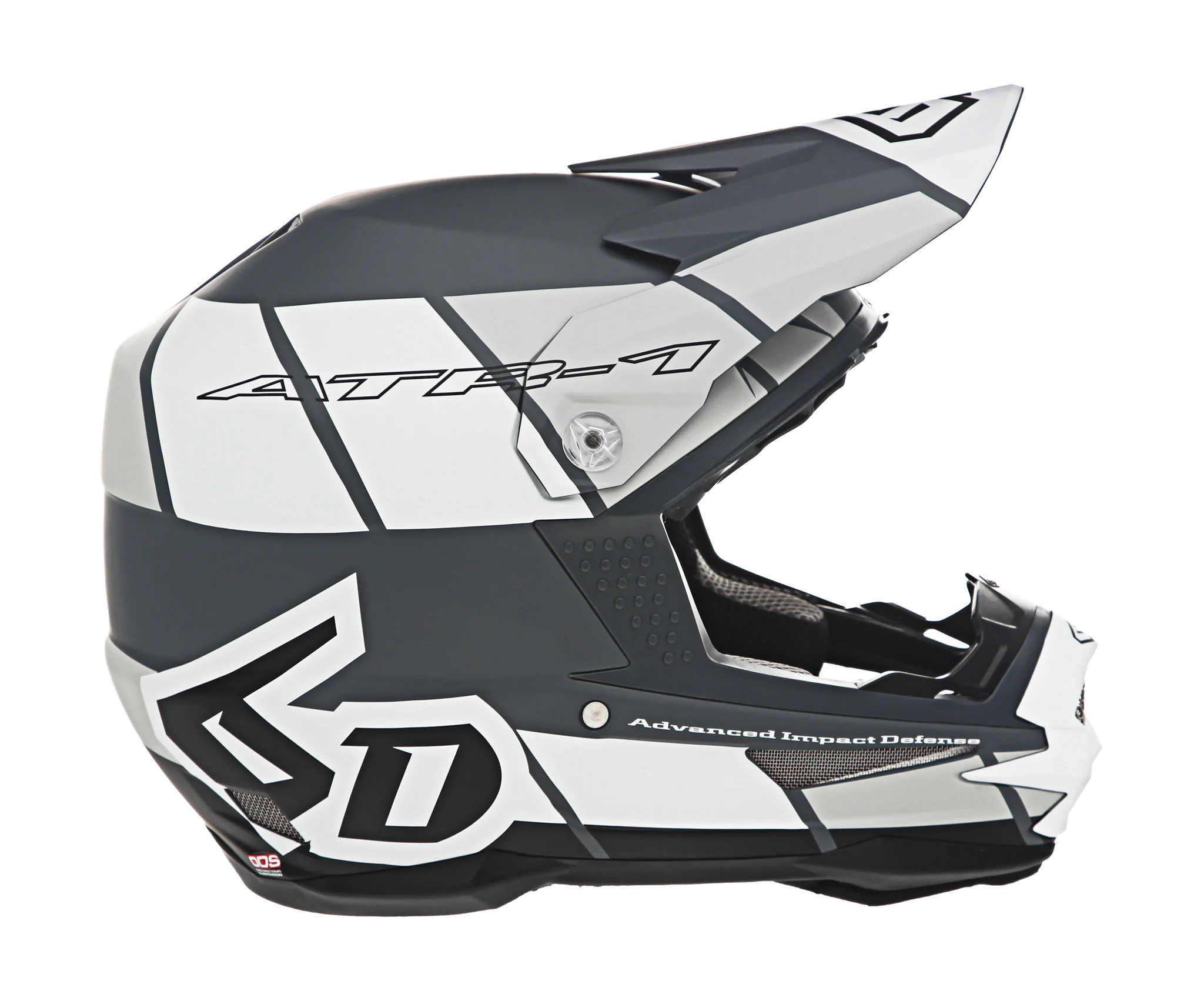 6D Motocross Helmet ATR-1 Shear - White / Grey / Black