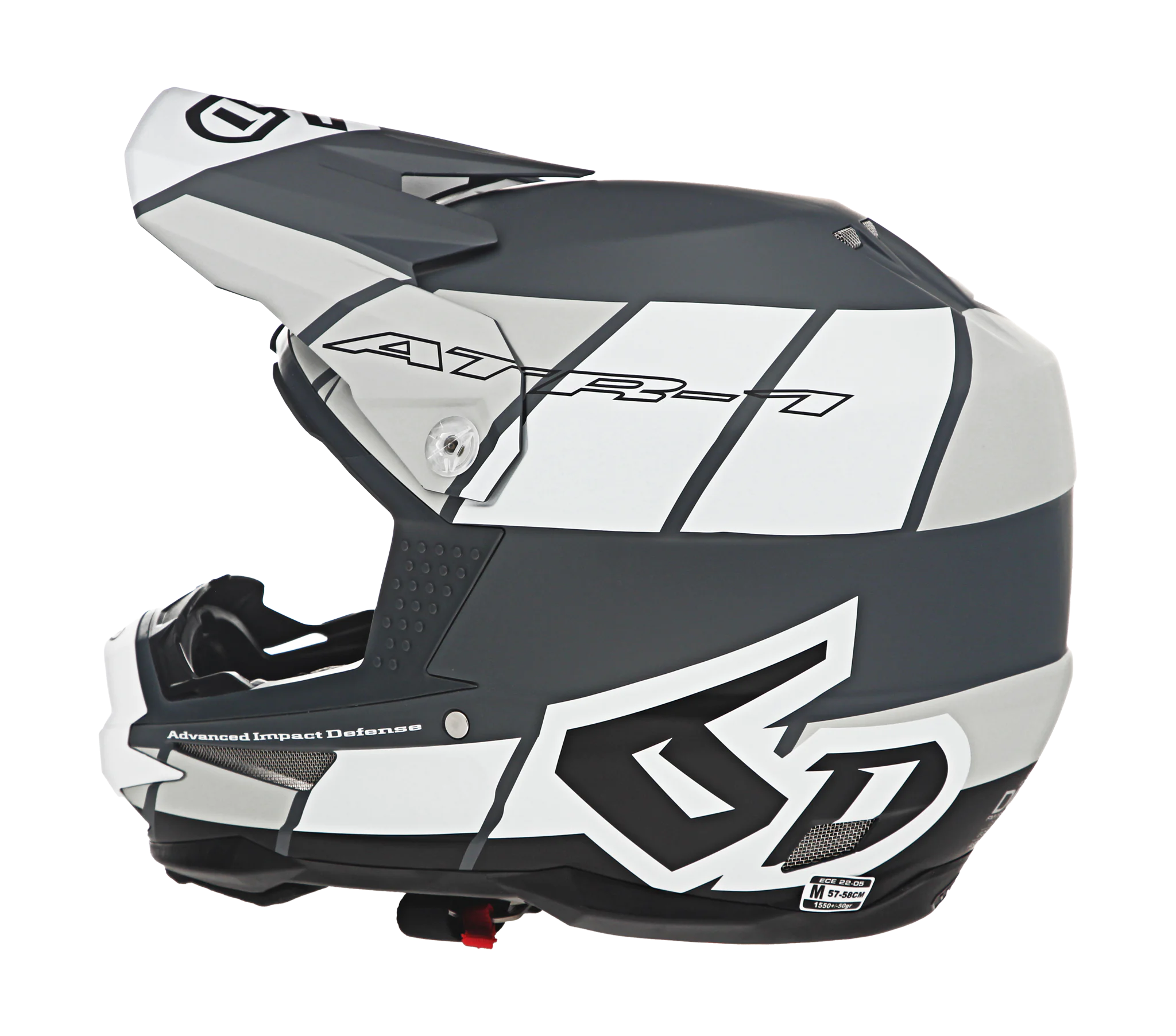 6D Motocross Helmet ATR-1 Shear - White / Grey / Black